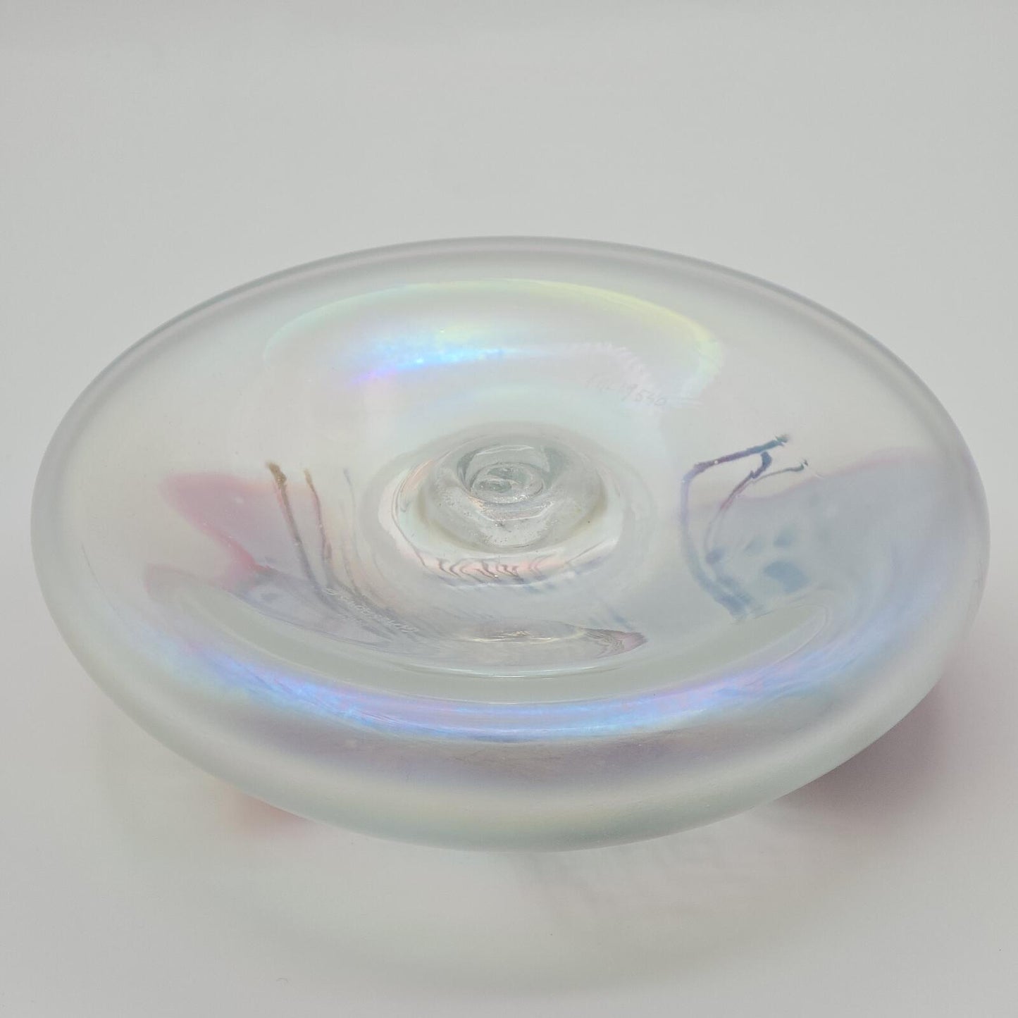 Erik Brakken Glasshouse Irridescent Oil Lamp/Paperweight - Fuchsia/Pearl