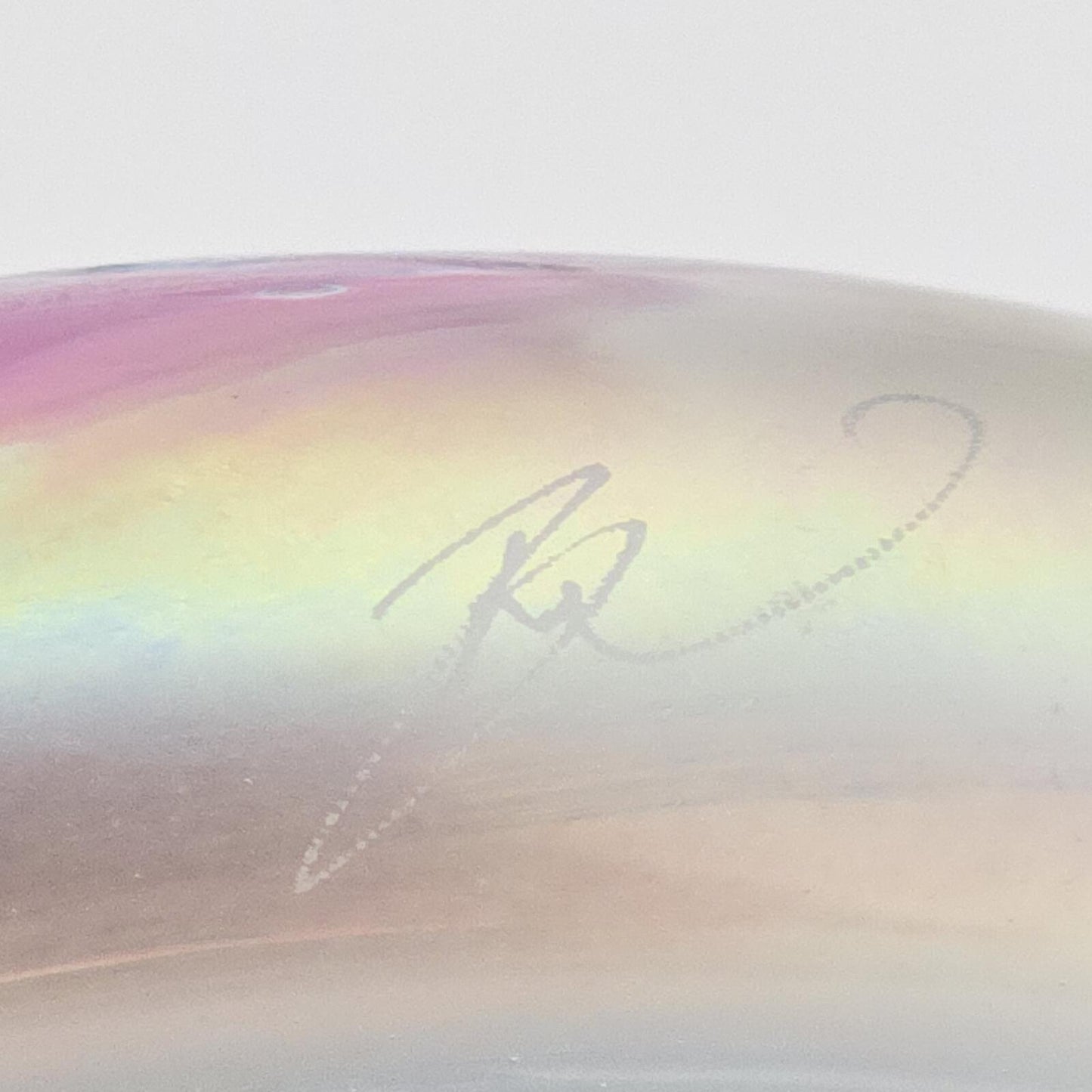 Erik Brakken Glasshouse Irridescent Oil Lamp/Paperweight - Fuchsia/Pearl