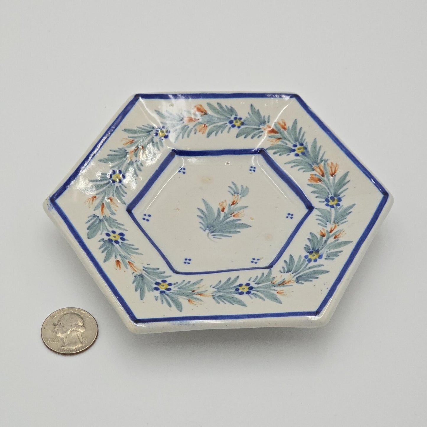 Antique/Vintage Henriot Quimper French Faience Pottery Side/Trinket Dish