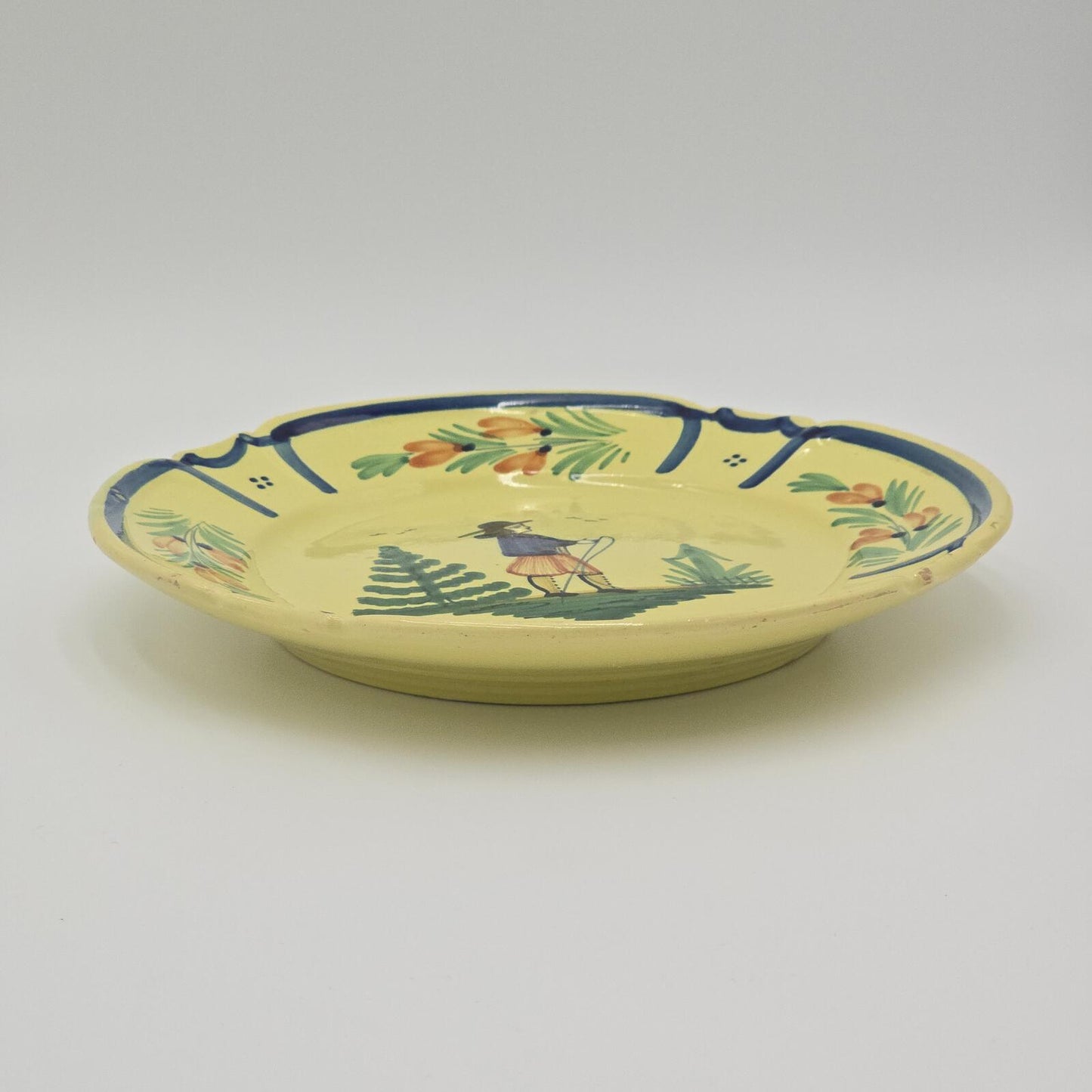 Vintage/Antique HB Quimper Signature "Soleil" Plate