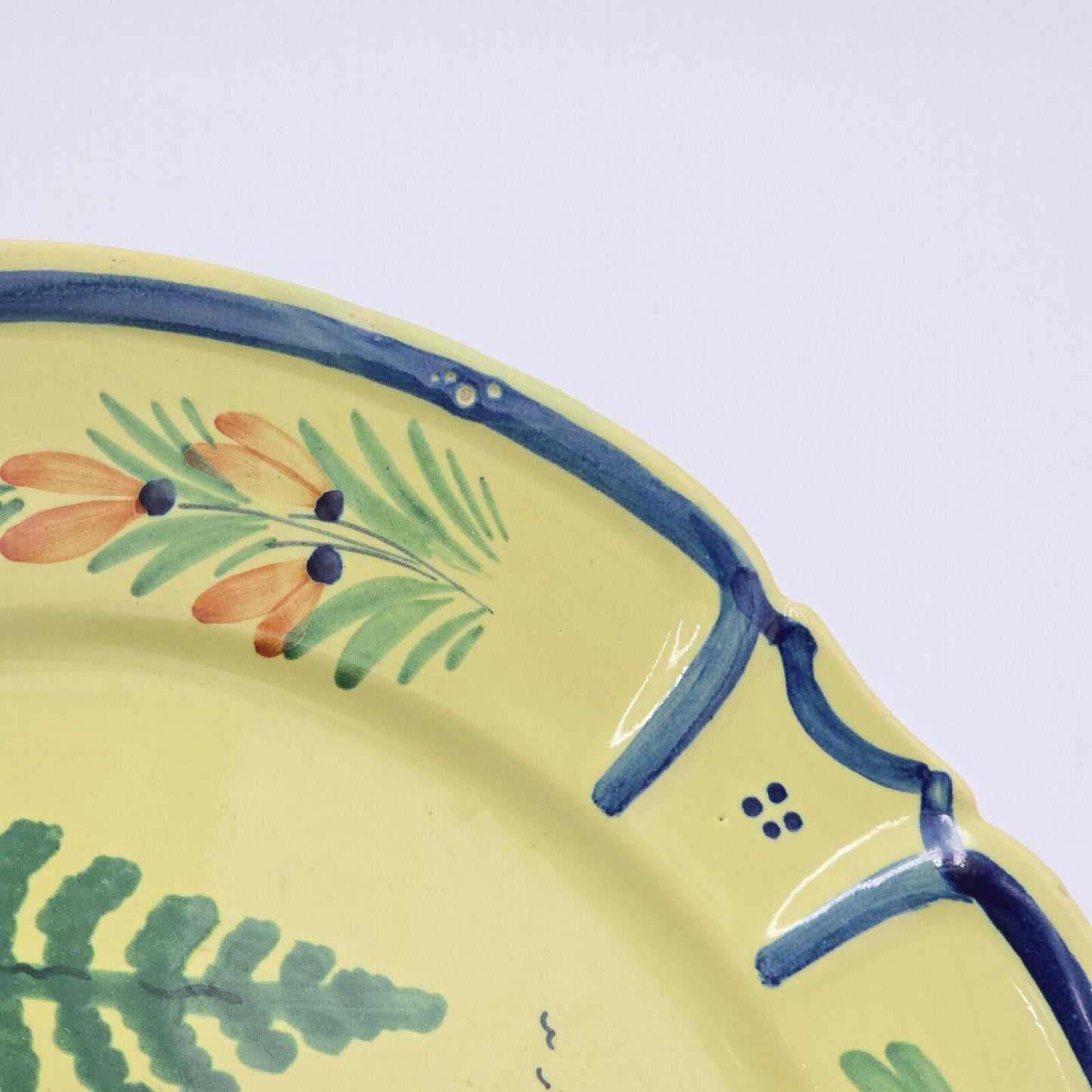 Vintage/Antique HB Quimper Signature "Soleil" Plate