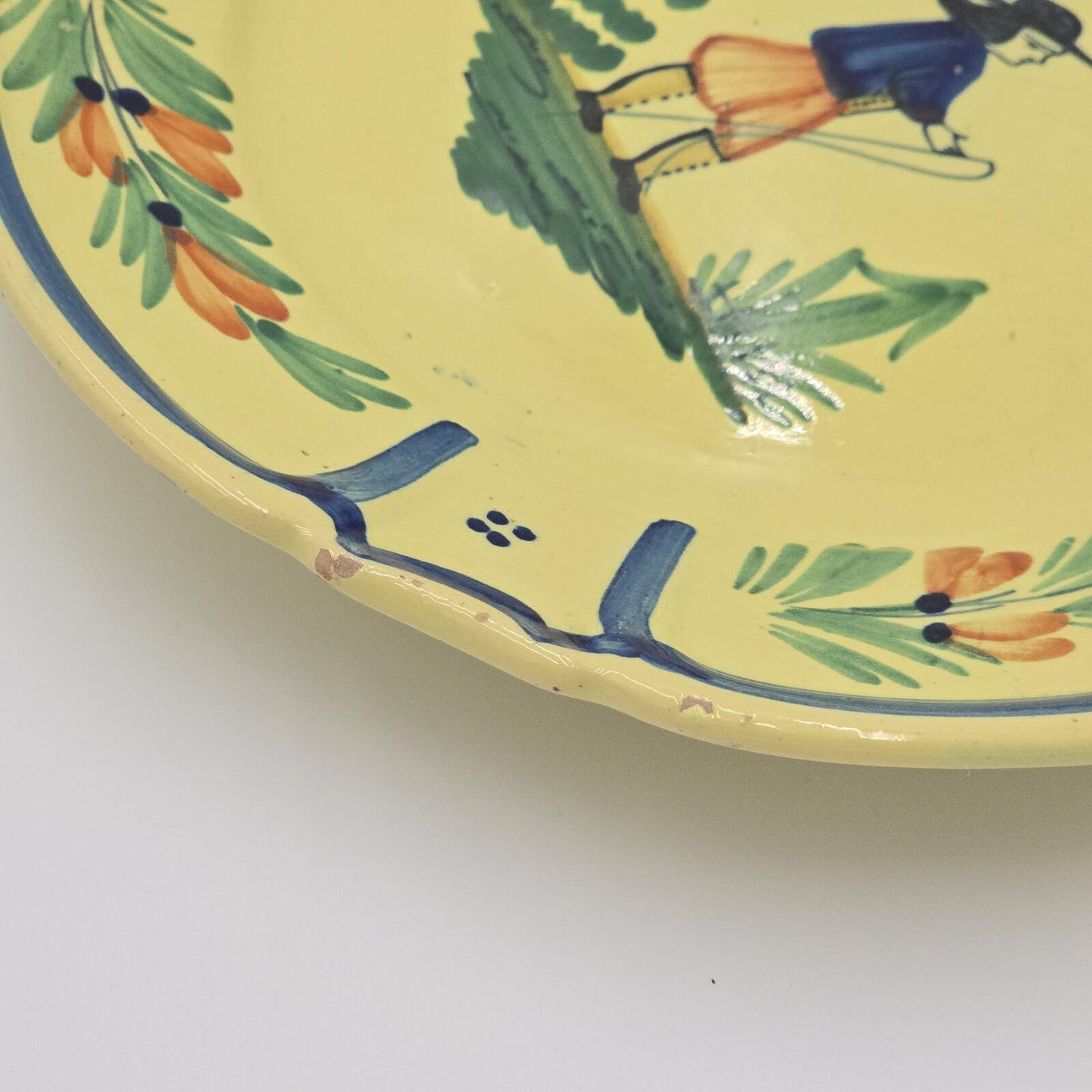 Vintage/Antique HB Quimper Signature "Soleil" Plate