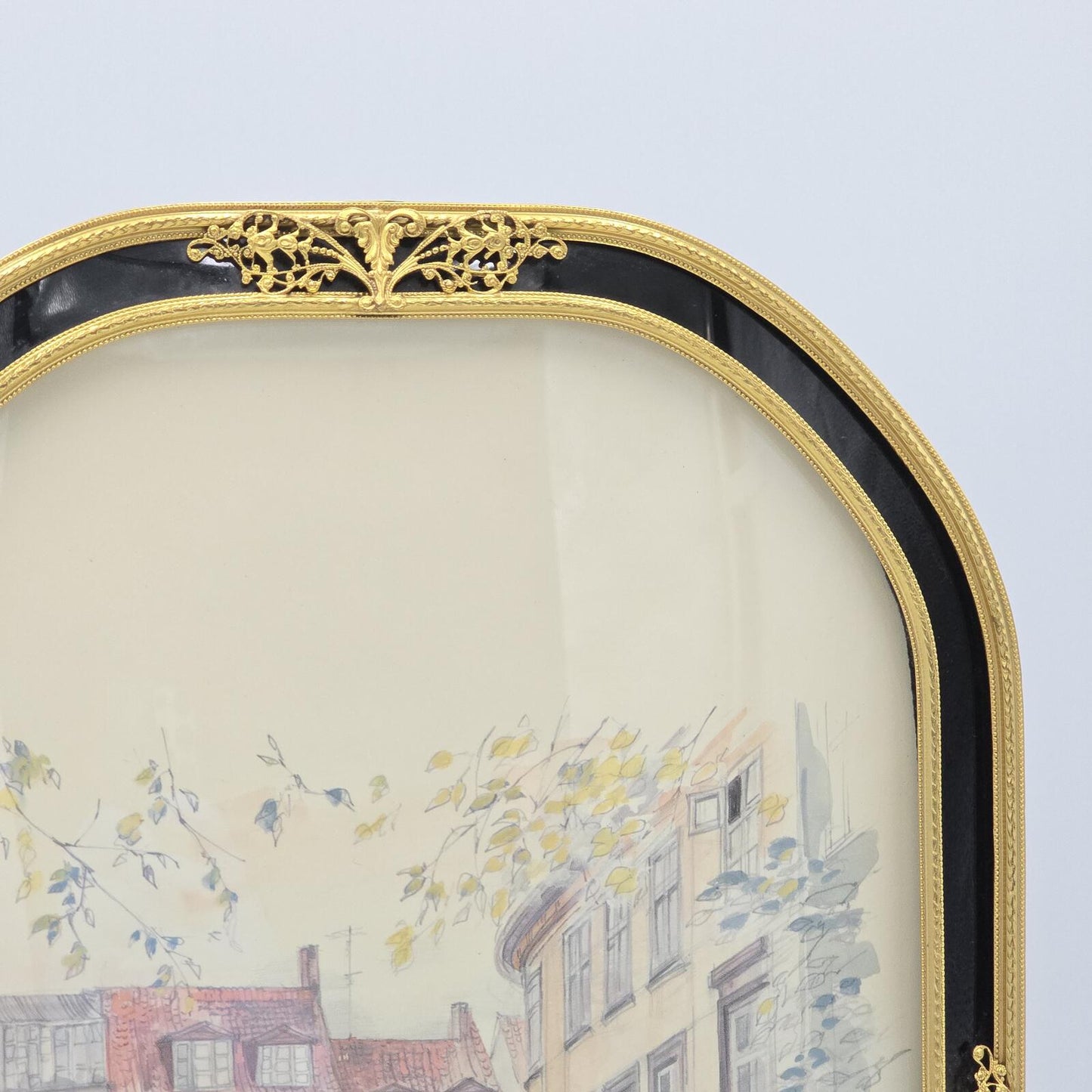 Vintage Victorian Style Ornate Bubble Glass Frame