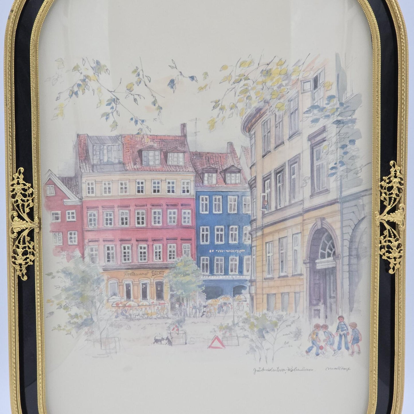 Vintage Victorian Style Ornate Bubble Glass Frame