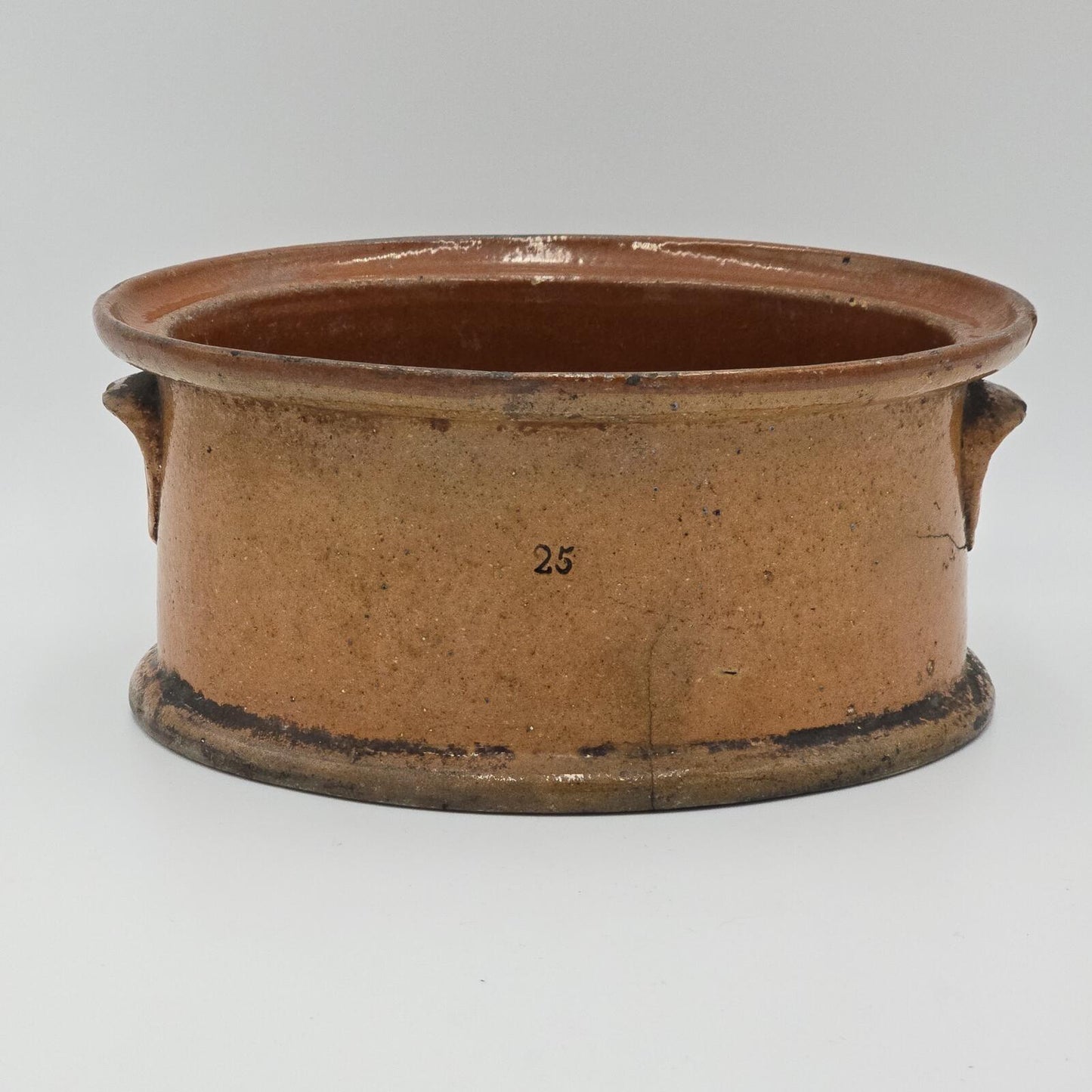 Vintage/Antique French Terracotta/Redware Tureen w/o Lid