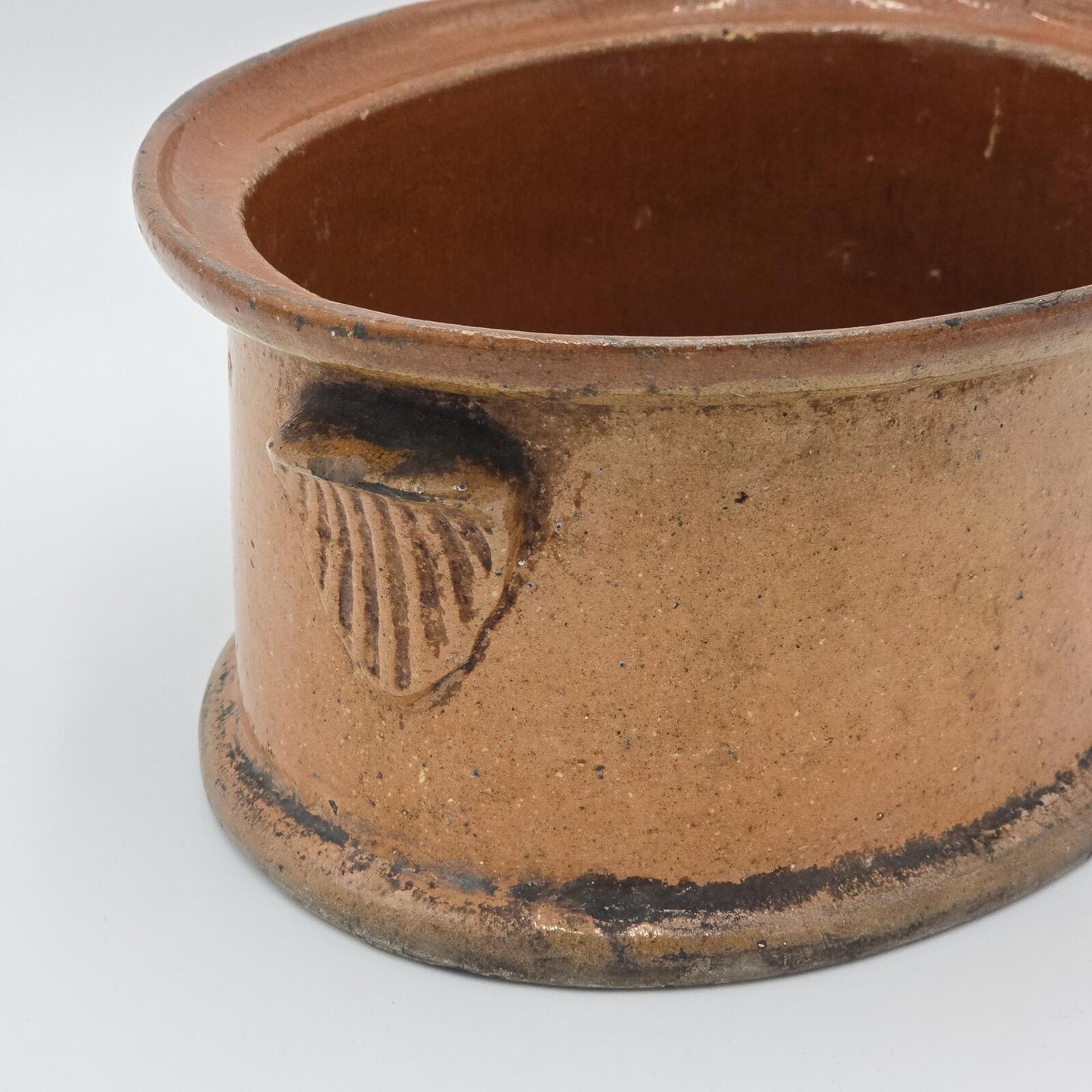 Vintage/Antique French Terracotta/Redware Tureen w/o Lid