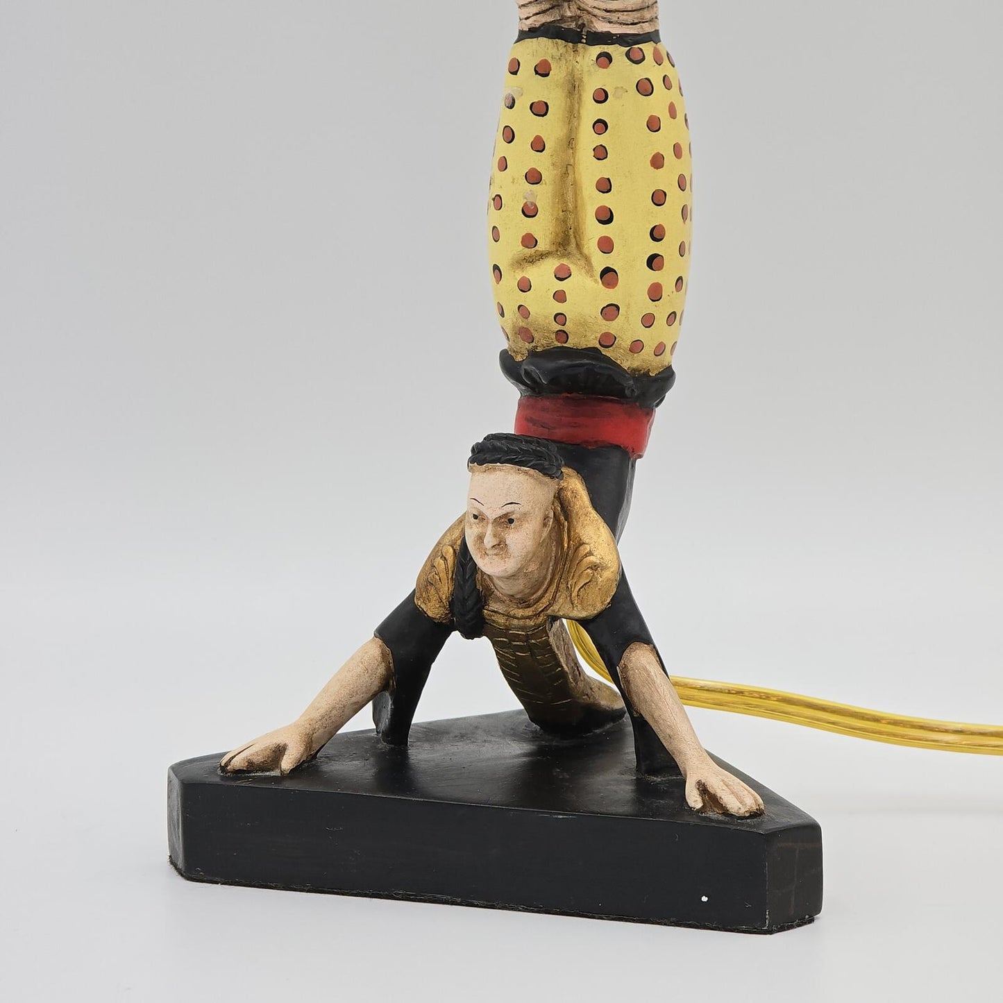 Vintage Asian Acrobat Candlestick Lamp