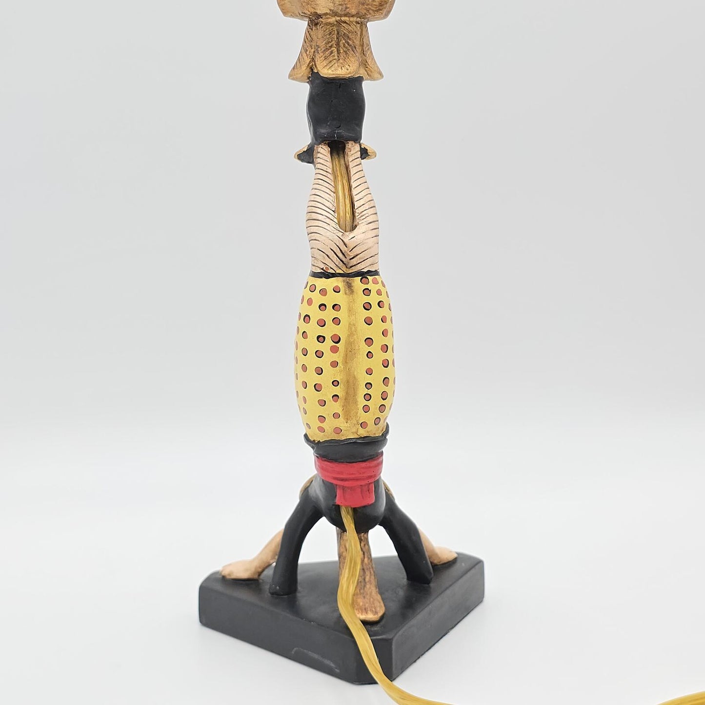 Vintage Asian Acrobat Candlestick Lamp