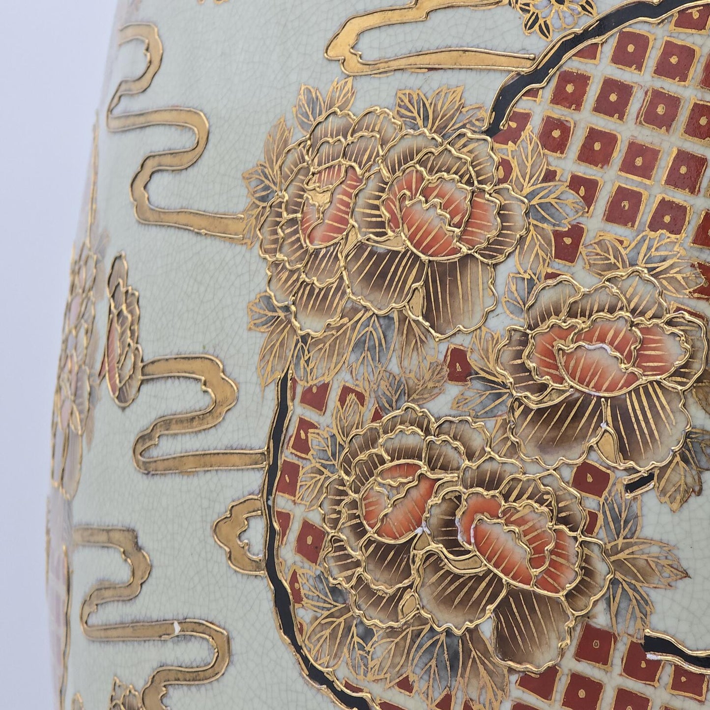 Vintage Hand-Painted Satsuma Style Garden Stool