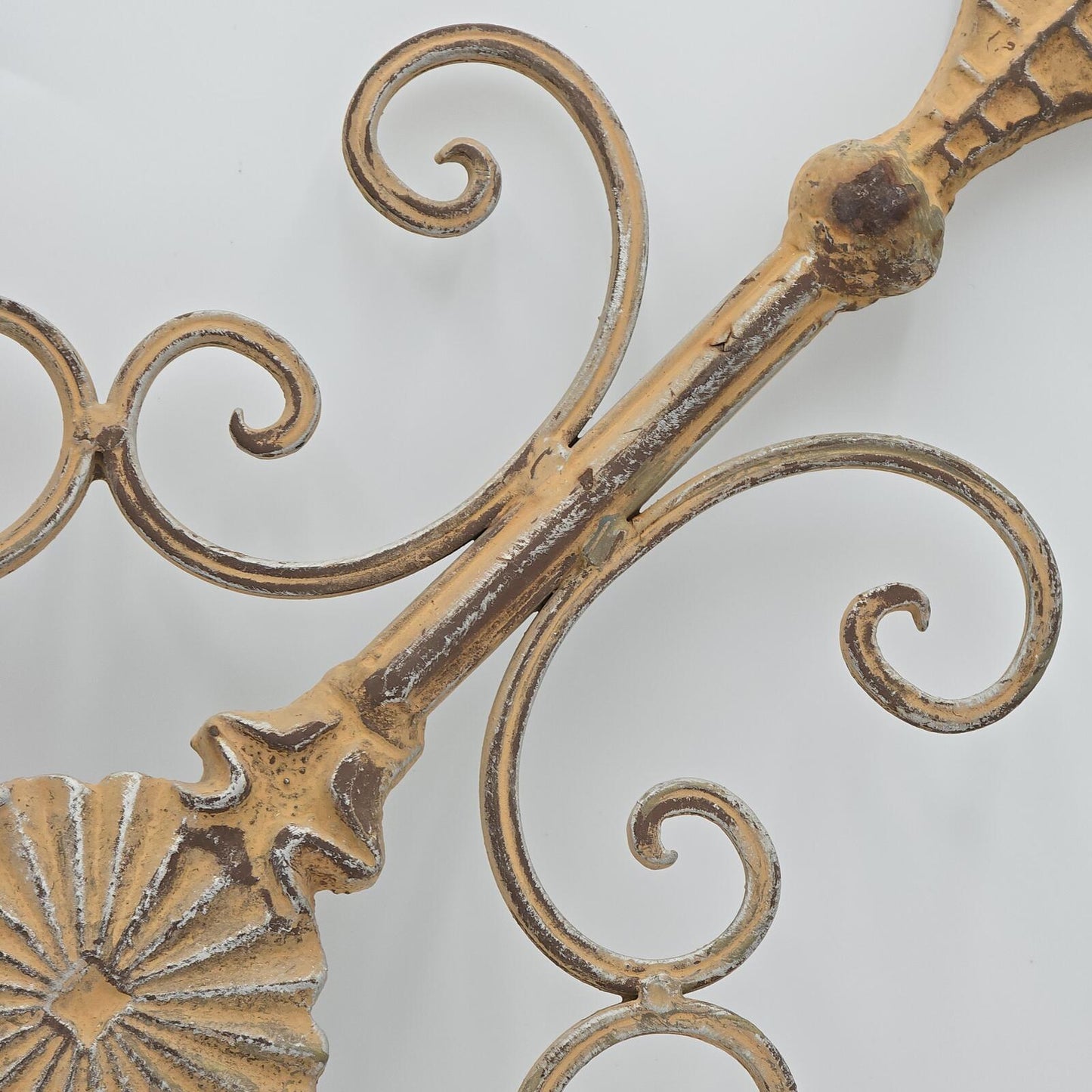 Vintage Fleur De Lis/Cross Metal Wall Art