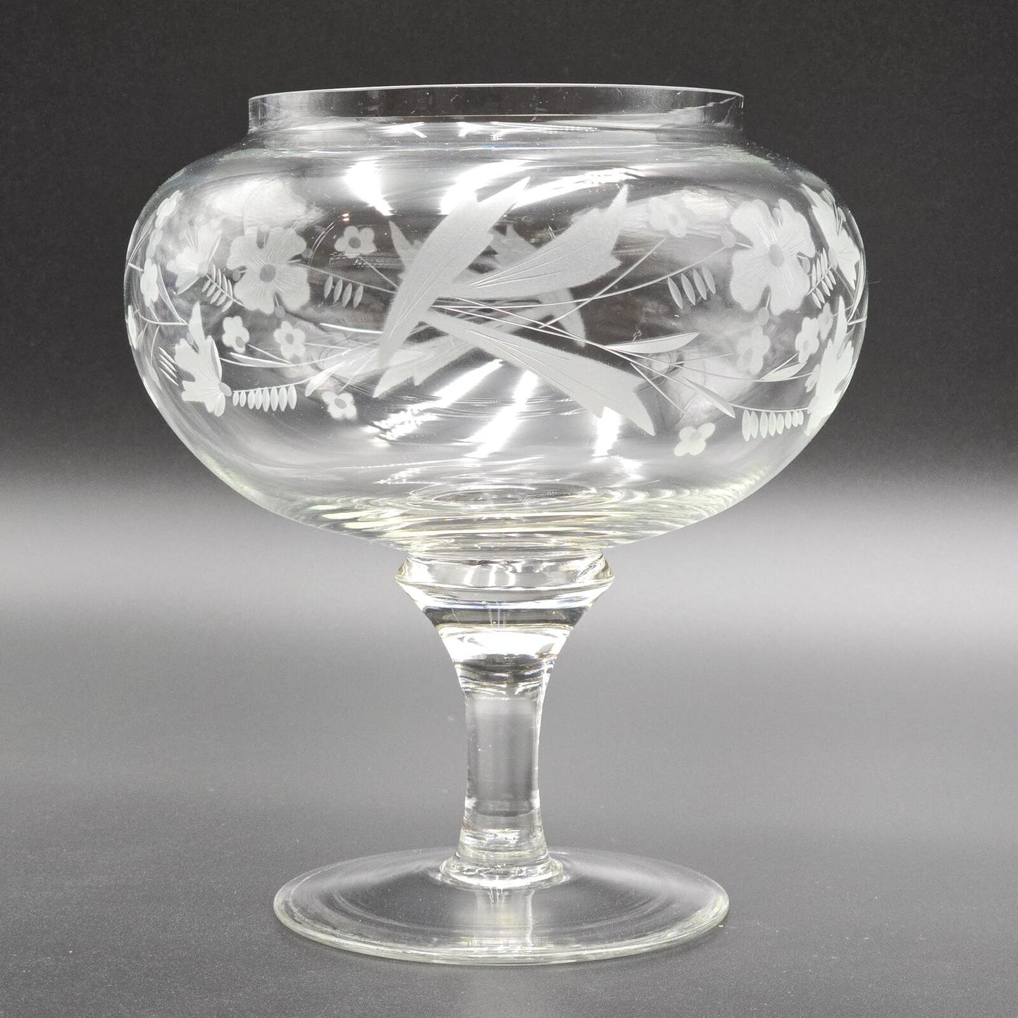 Vintage Duiske Irish Hand-Cut Glass Candy Dish/Compote w/Lid