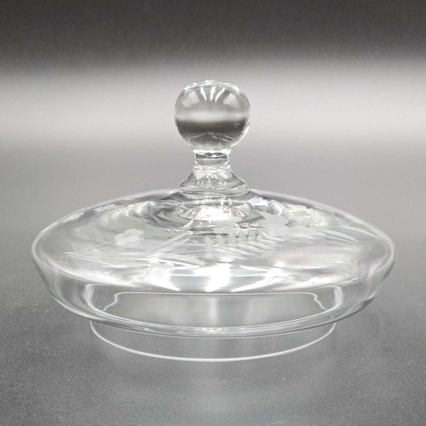 Vintage Duiske Irish Hand-Cut Glass Candy Dish/Compote w/Lid