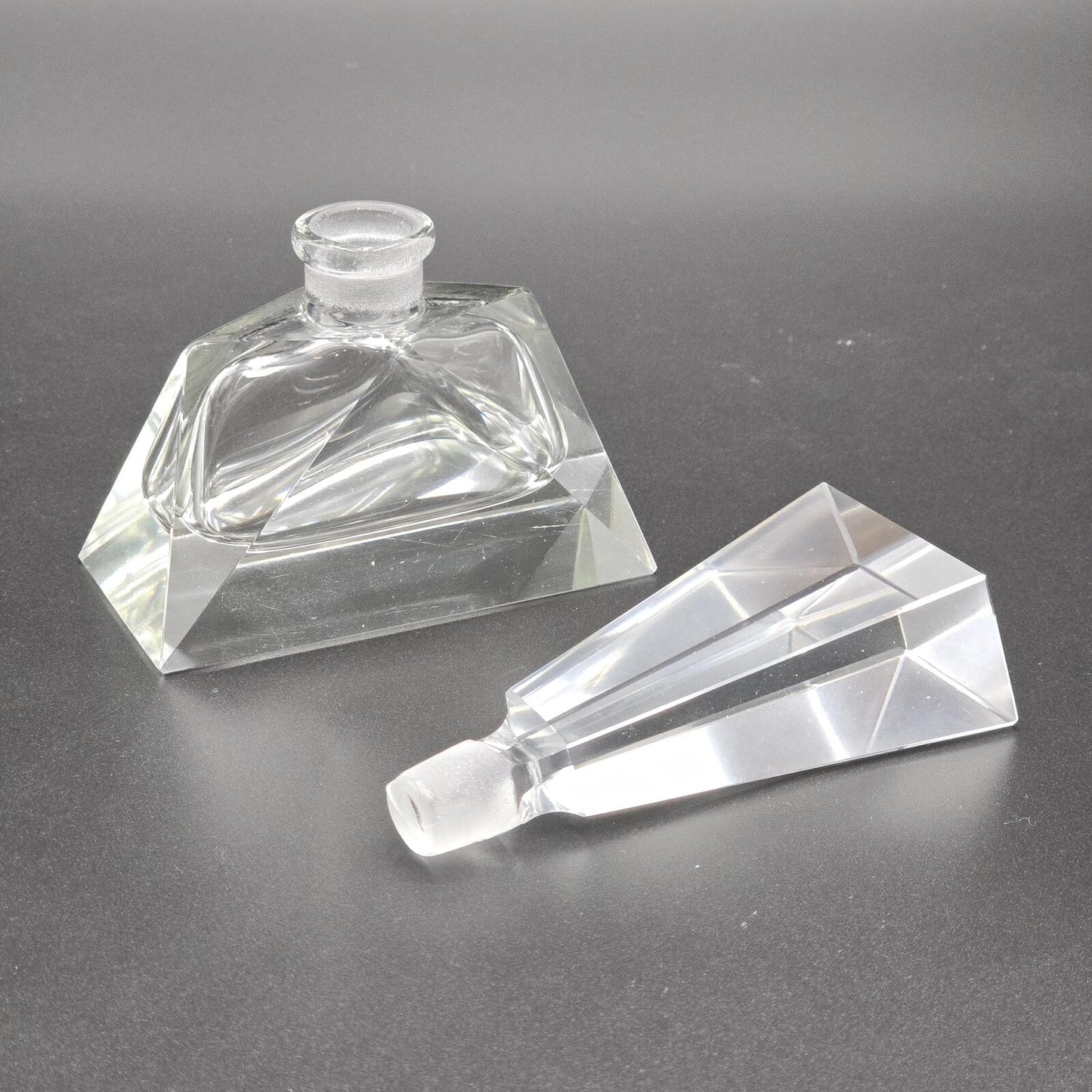 Vintage Art Deco Crystal Perfume Bottle