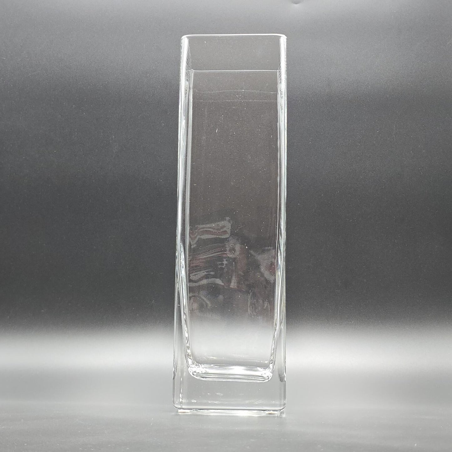 Tall Square Glass Vase