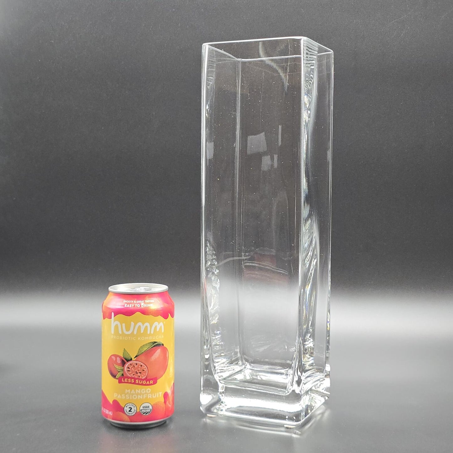 Tall Square Glass Vase