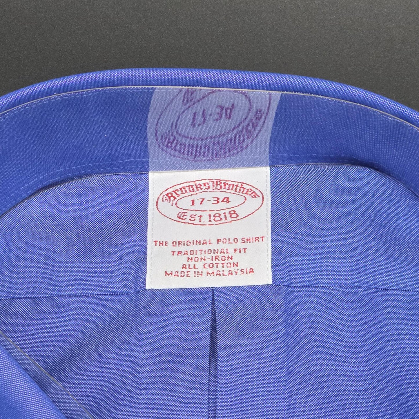 Men's Brooks Brothers New Traditional Fit Blue Button-Down Shirt 17-34