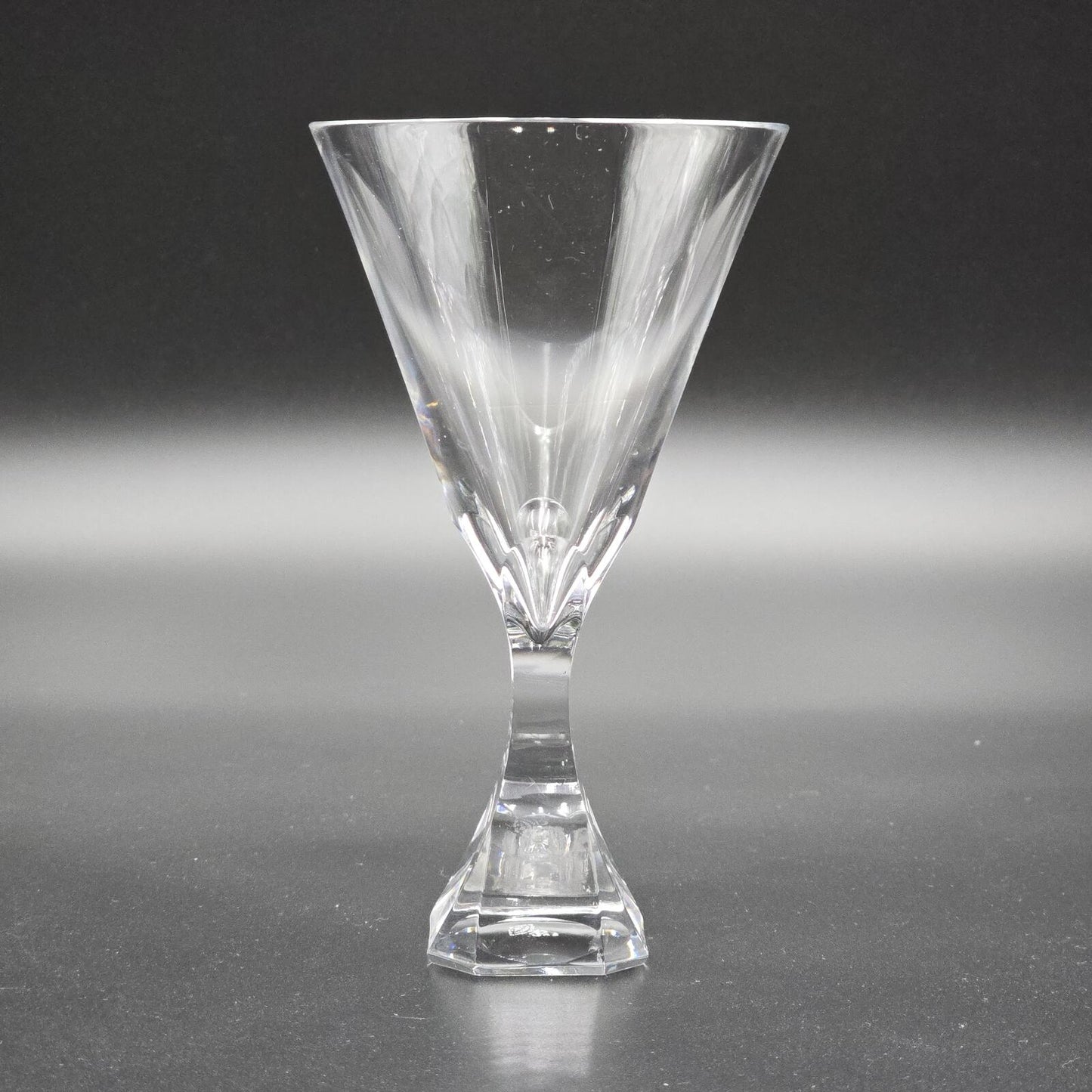 Mid Century Modern Josair "Electric Linda" Crystal Wine Glasses
