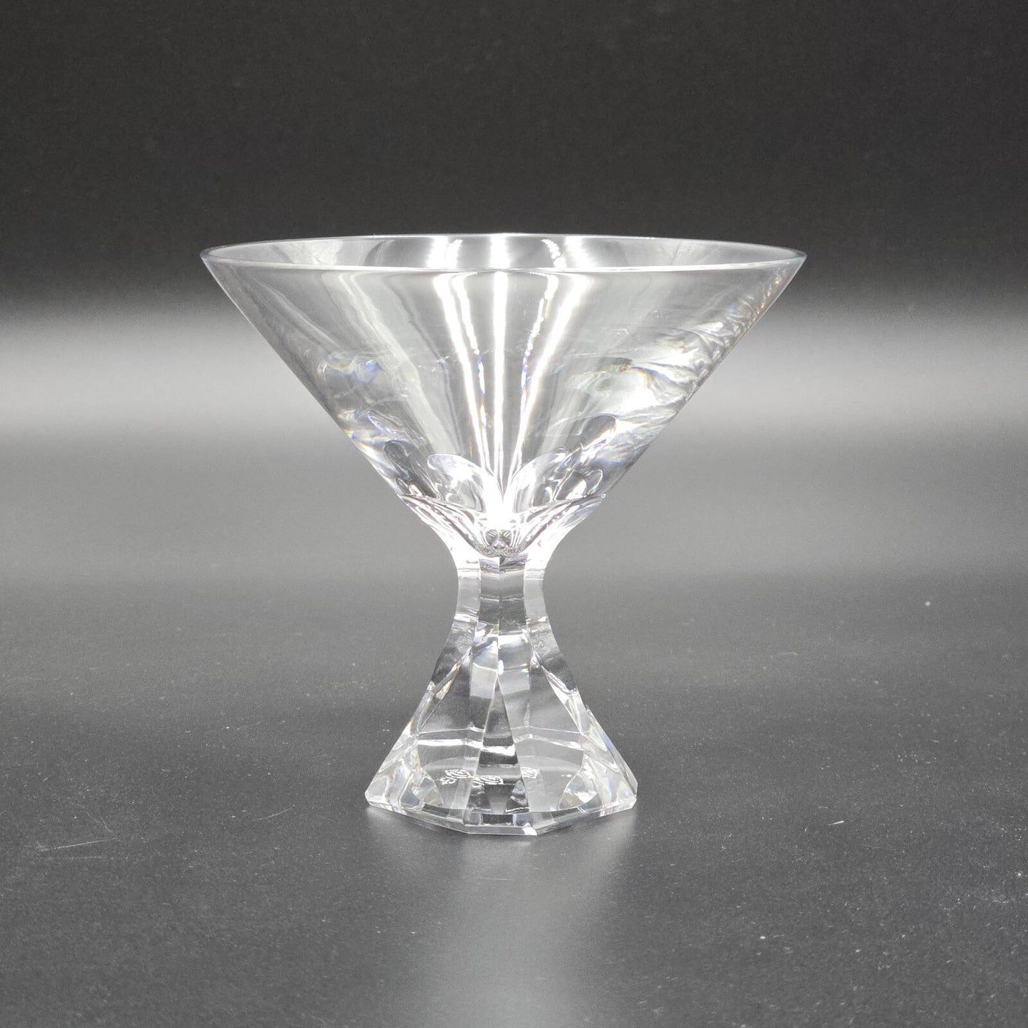 Mid Century Modern Josair "Electric Linda" Crystal Champagne/Sherbet Glasses