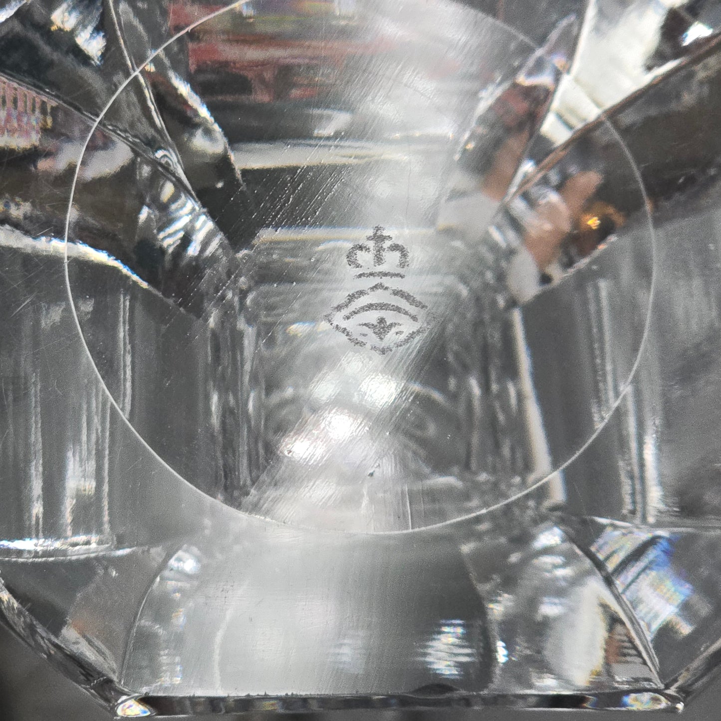 Mid Century Modern Josair "Electric Linda" Crystal Water/Large Wine Glasses