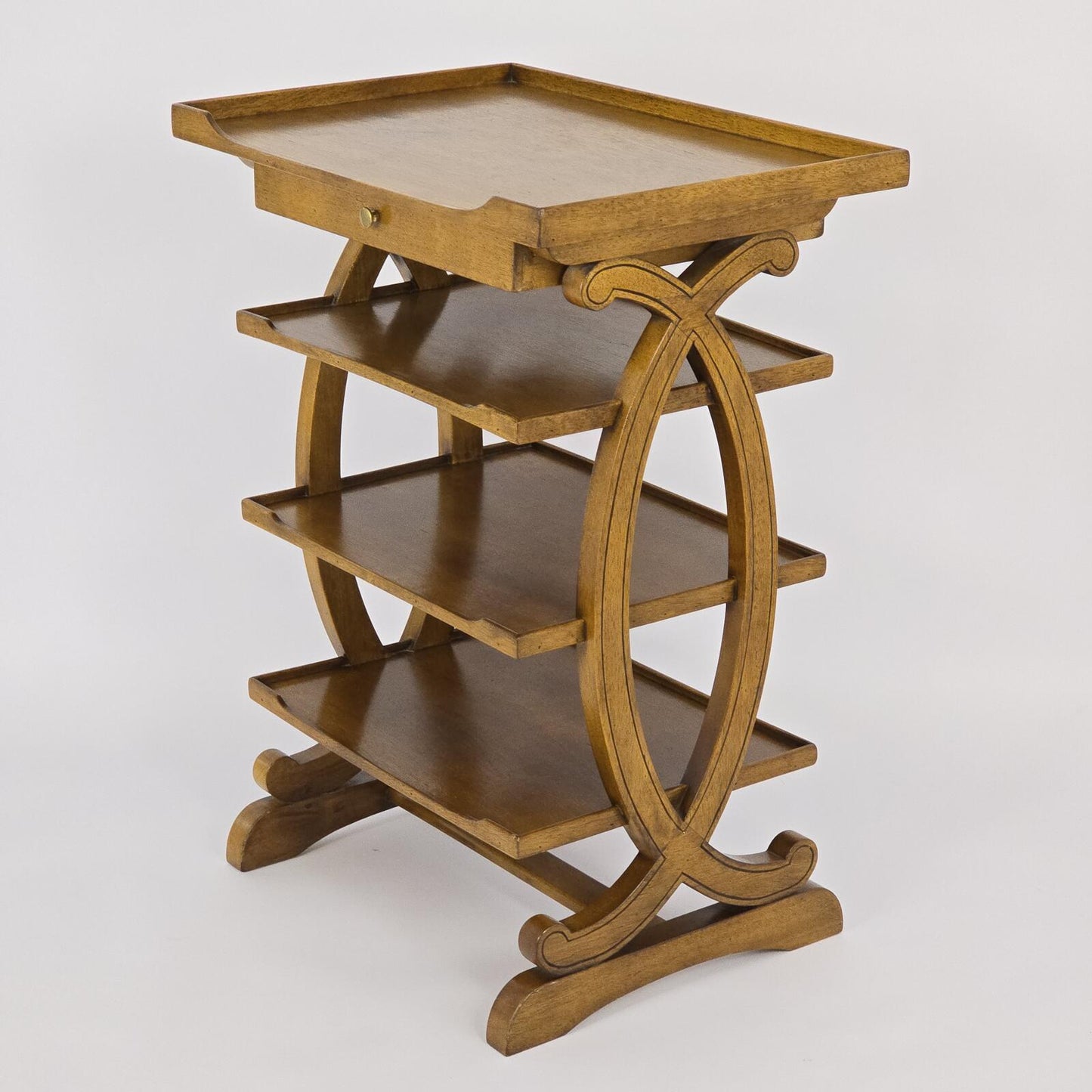 French Charles X Style Fruitwood Four-Tier Etagere