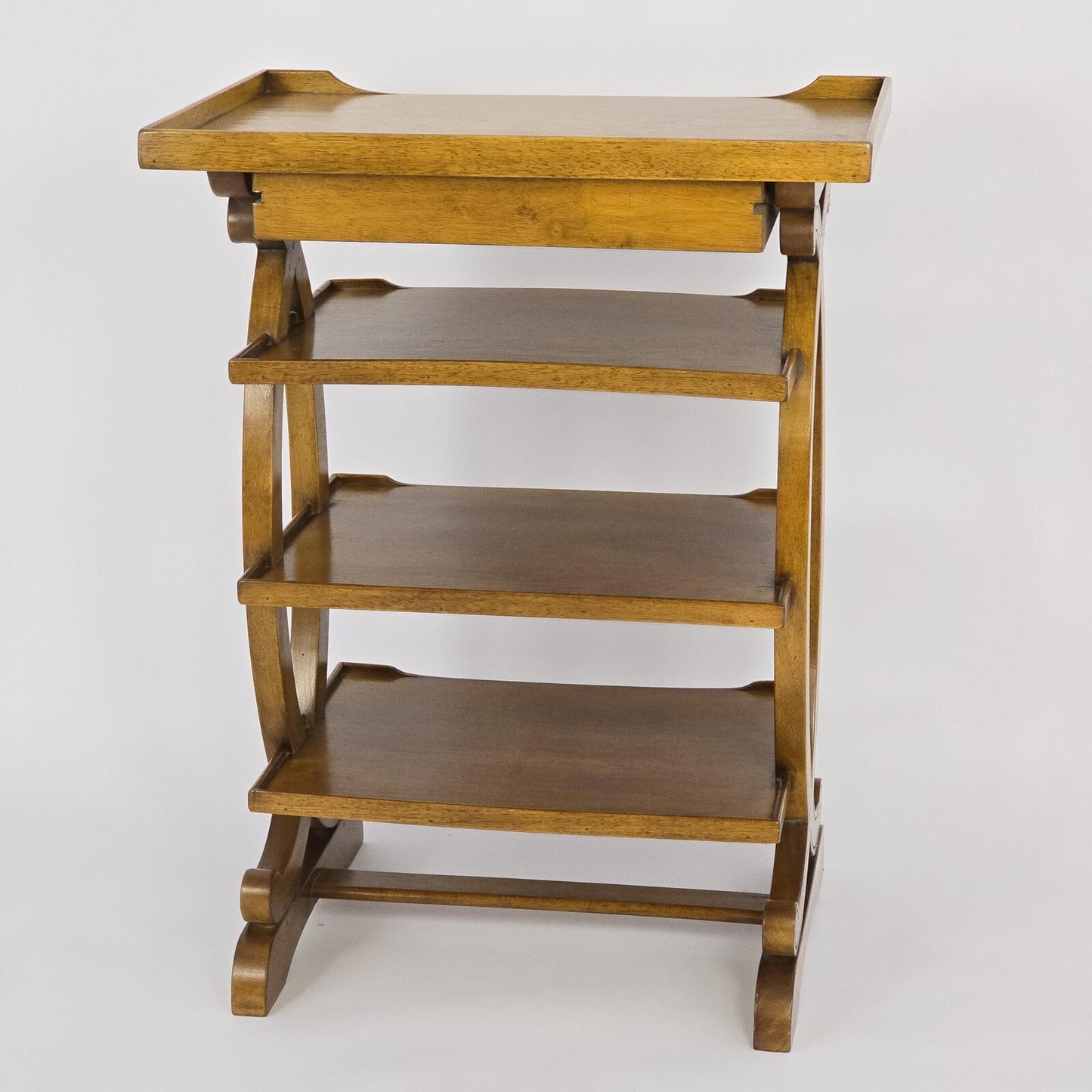 French Charles X Style Fruitwood Four-Tier Etagere