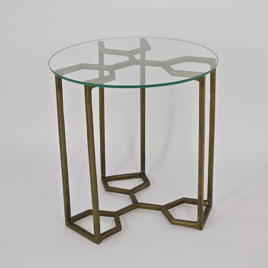 Four Hands "Naomi" Glass Side Table