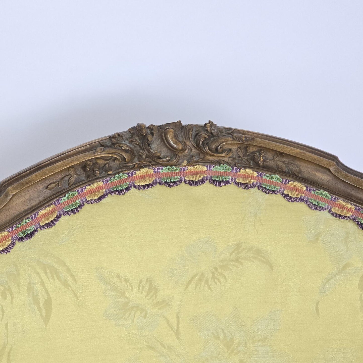 French Louis XV Style Carved Fauteuil Arm Chairs