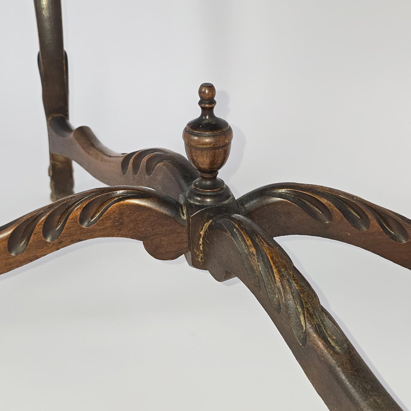 Antique French Louis XV Style Side Table with Black Marble Top