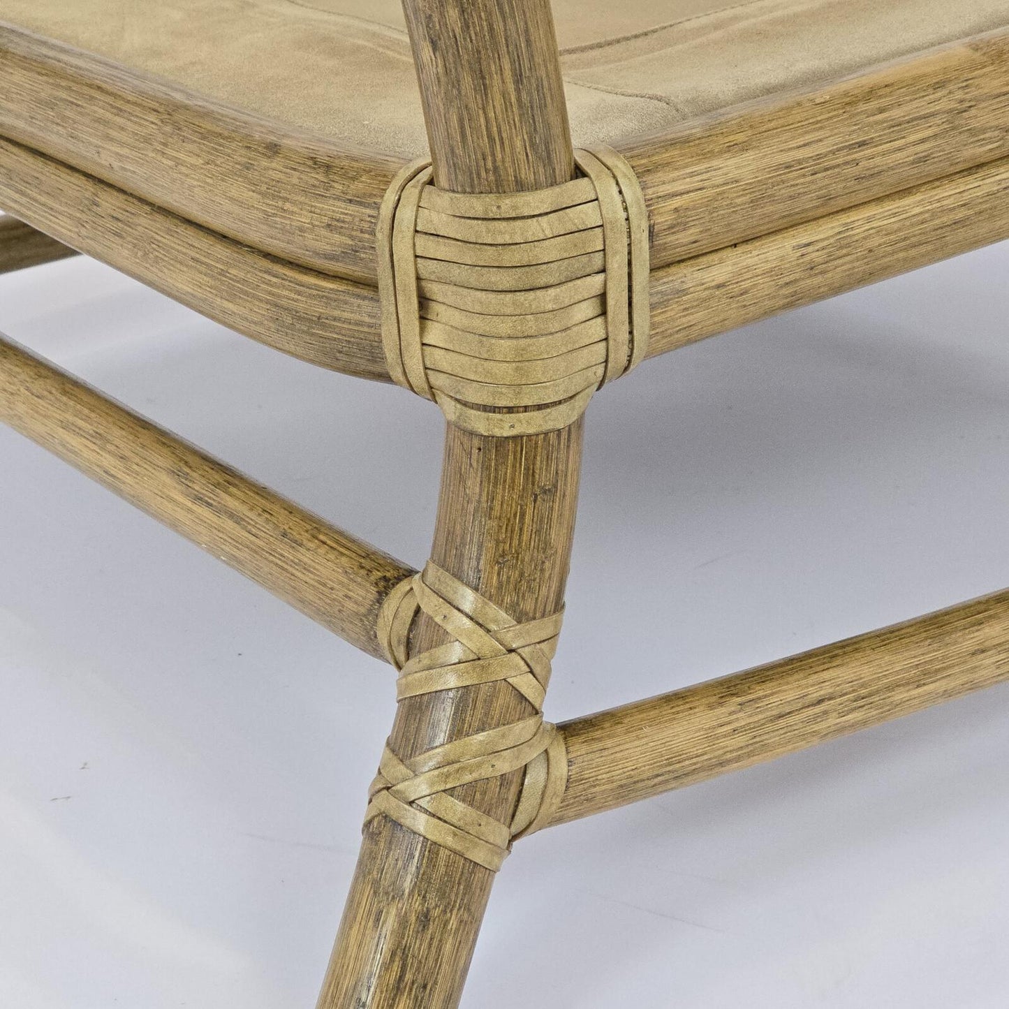 Coastal/Boho/Organic Modern "McGuire Furniture Co." Twisted Rattan Lounge Chair