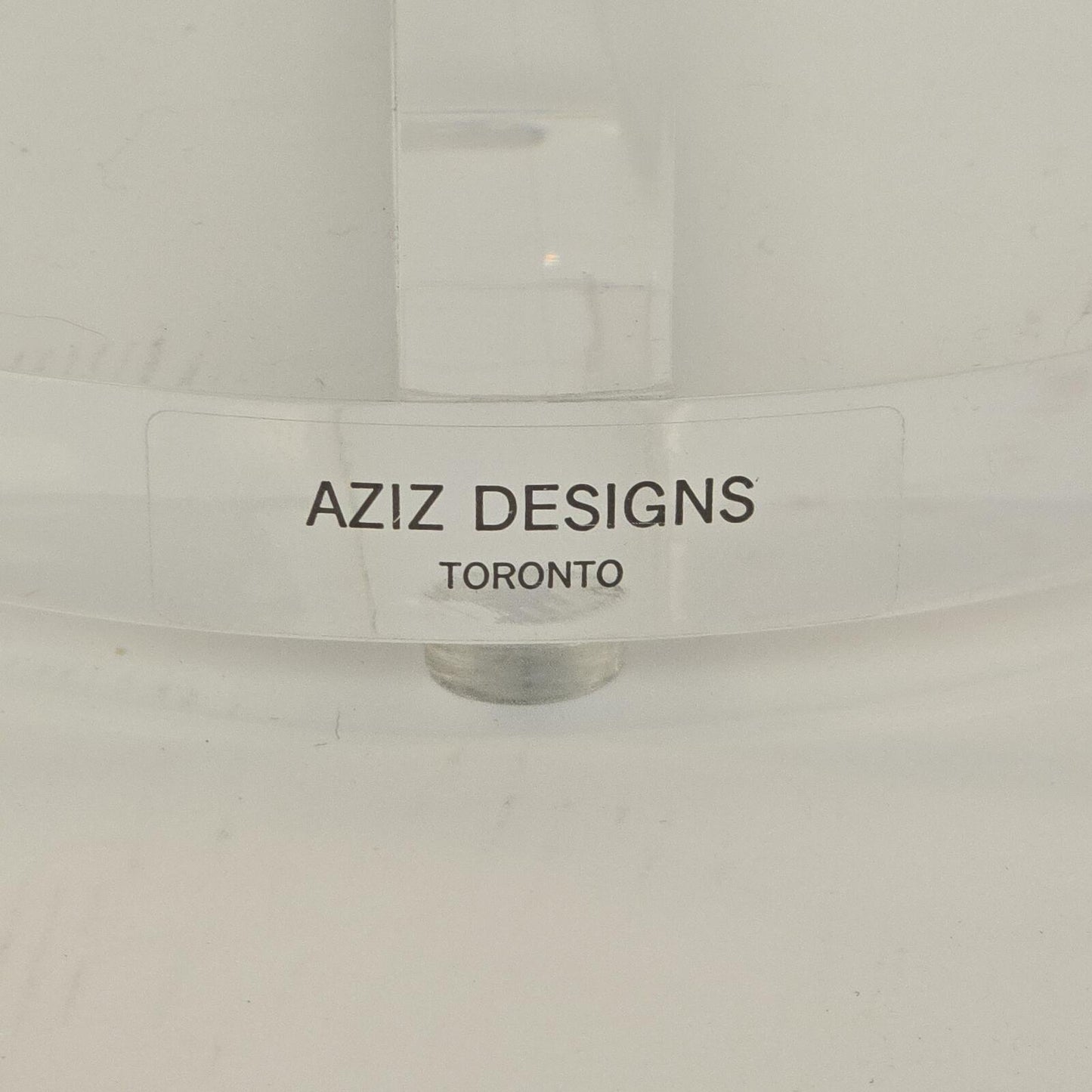 Aziz Designs Custom Glass/Lucite Accent Table