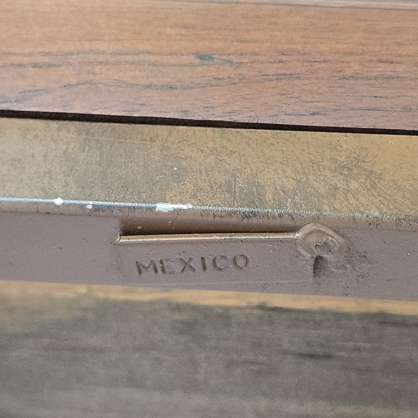 Mexports by Susana Molina Mesquite Wood and Iron Console Table