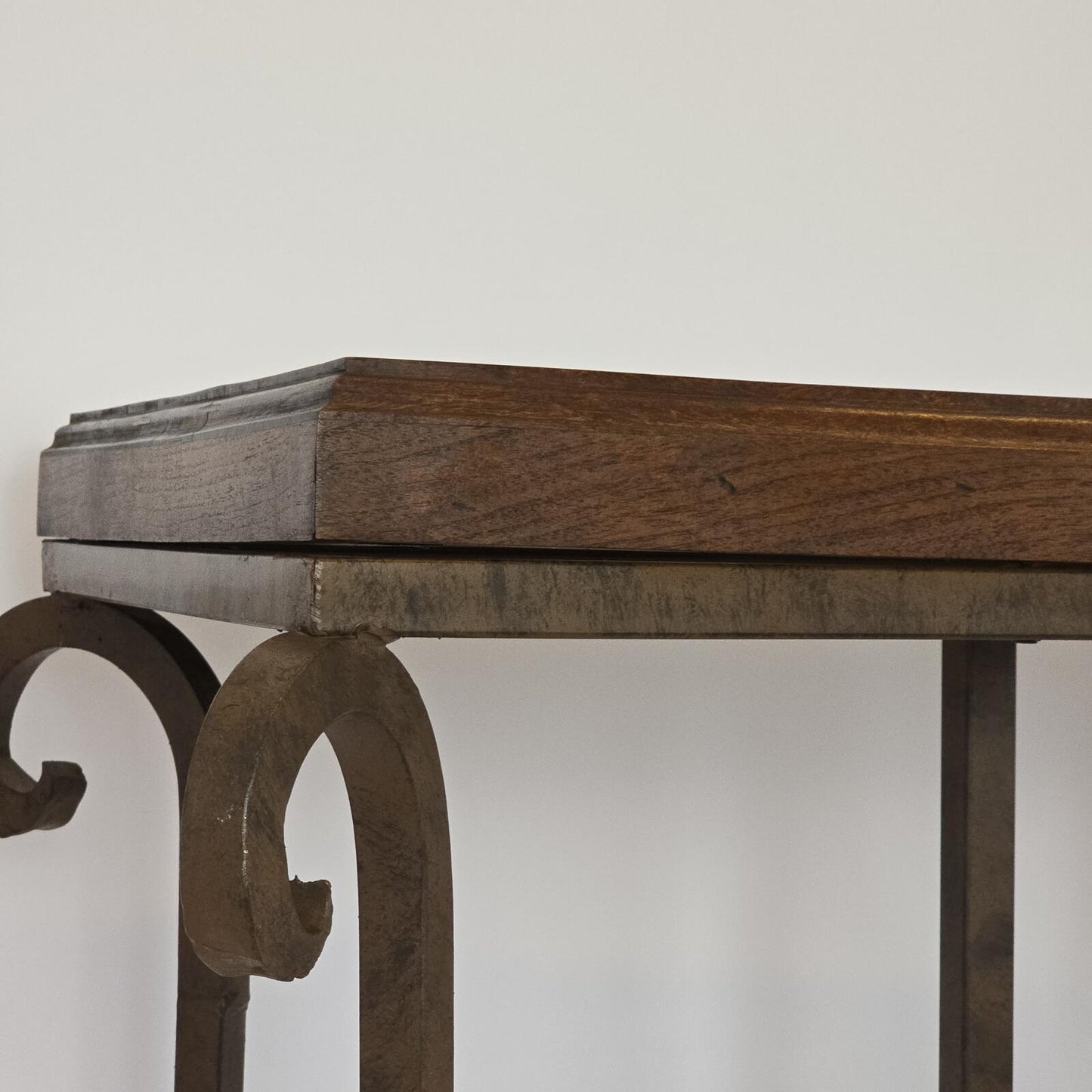 Mexports by Susana Molina Mesquite Wood and Iron Console Table