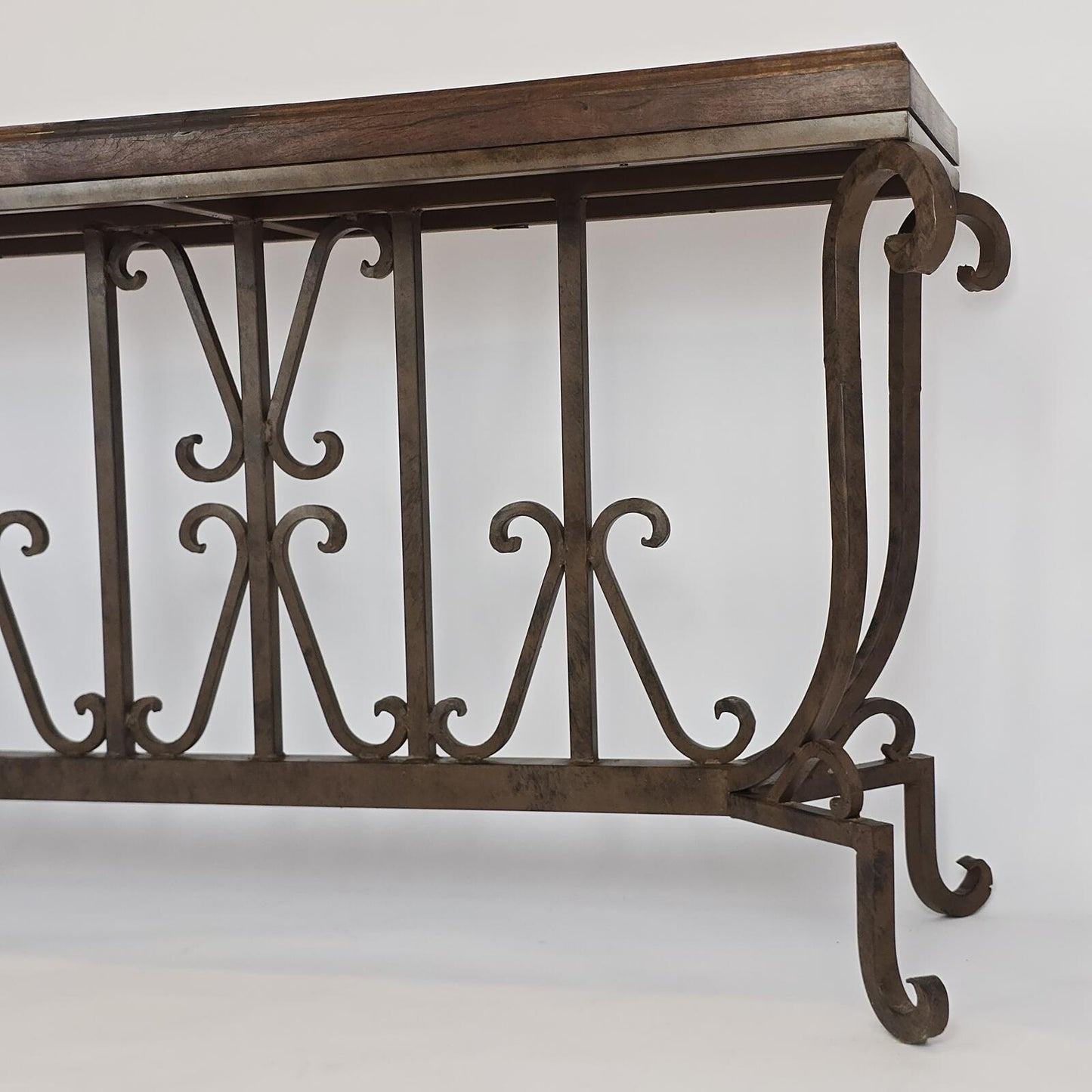 Mexports by Susana Molina Mesquite Wood and Iron Console Table