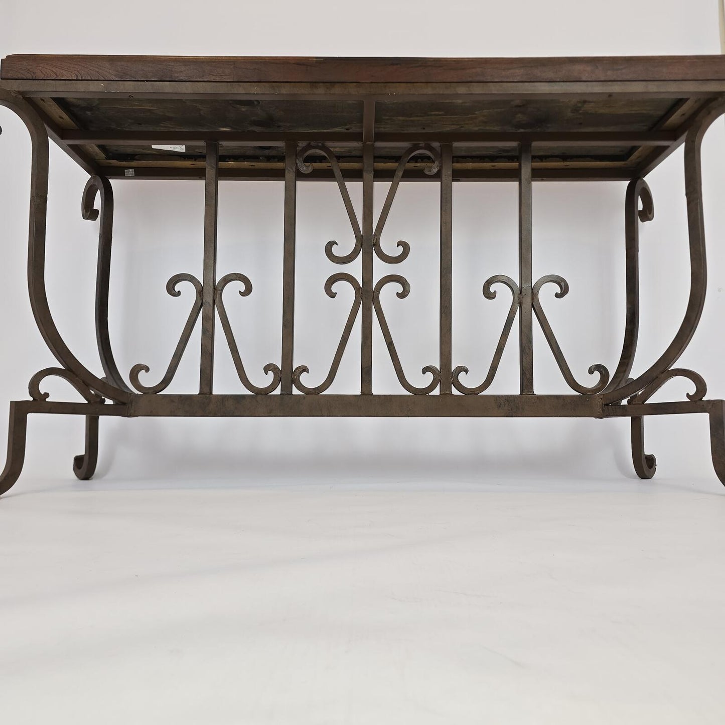 Mexports by Susana Molina Mesquite Wood and Iron Console Table