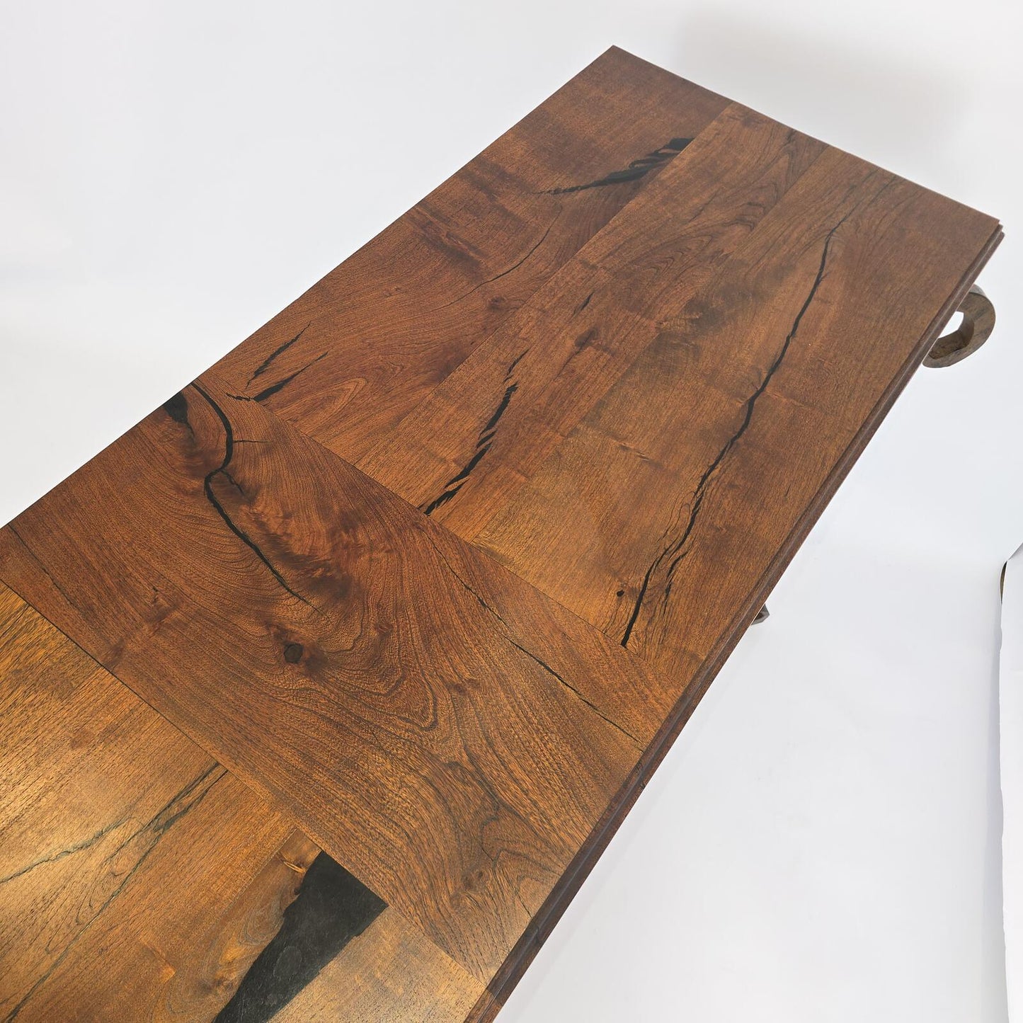 Mexports by Susana Molina Mesquite Wood and Iron Console Table