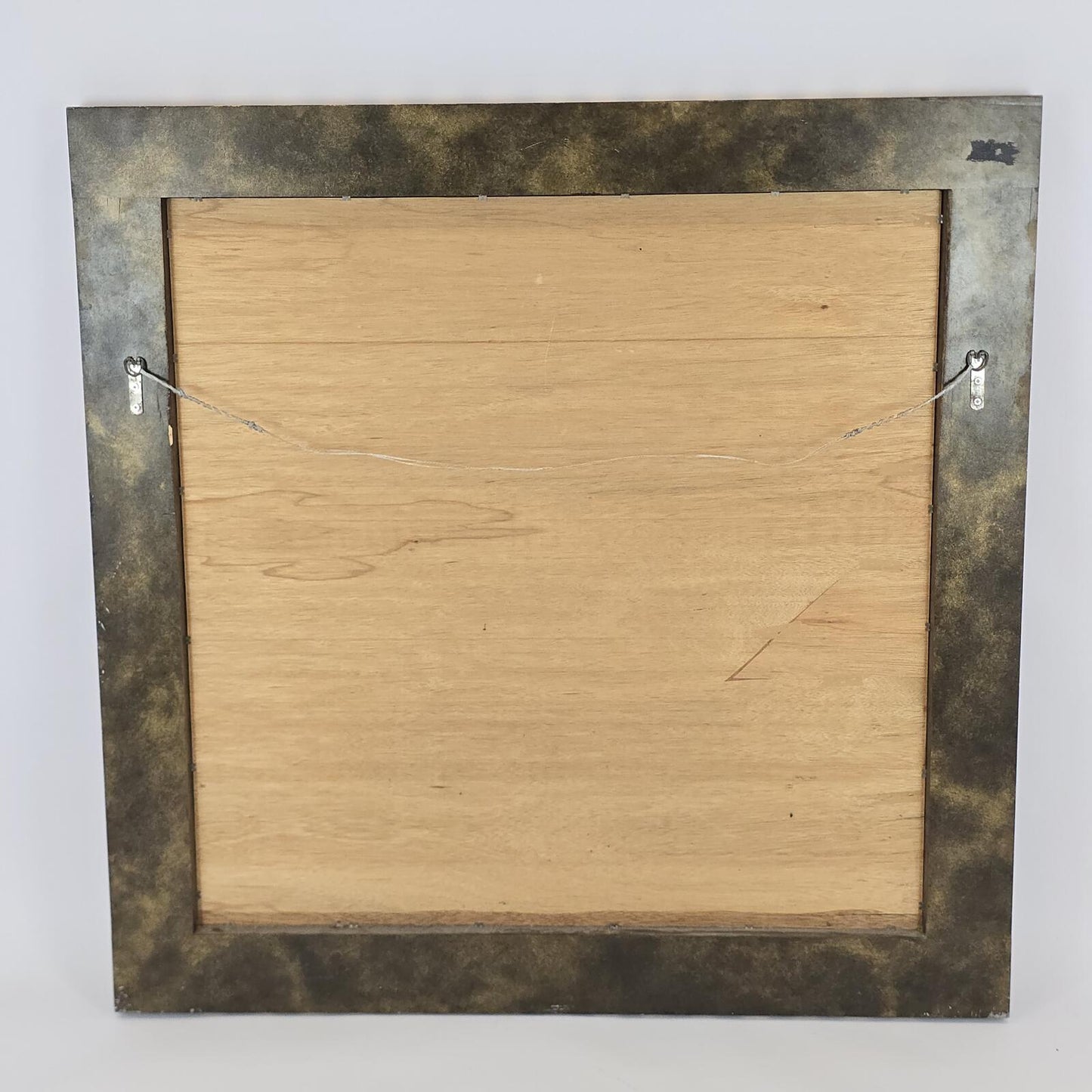 Large Mackenzie-Childs Style Striped Mirror with Gold Accents