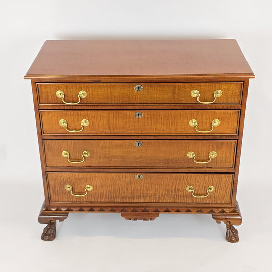 Vintage/Antique Kindel Tiger-Wood Chest of Drawers