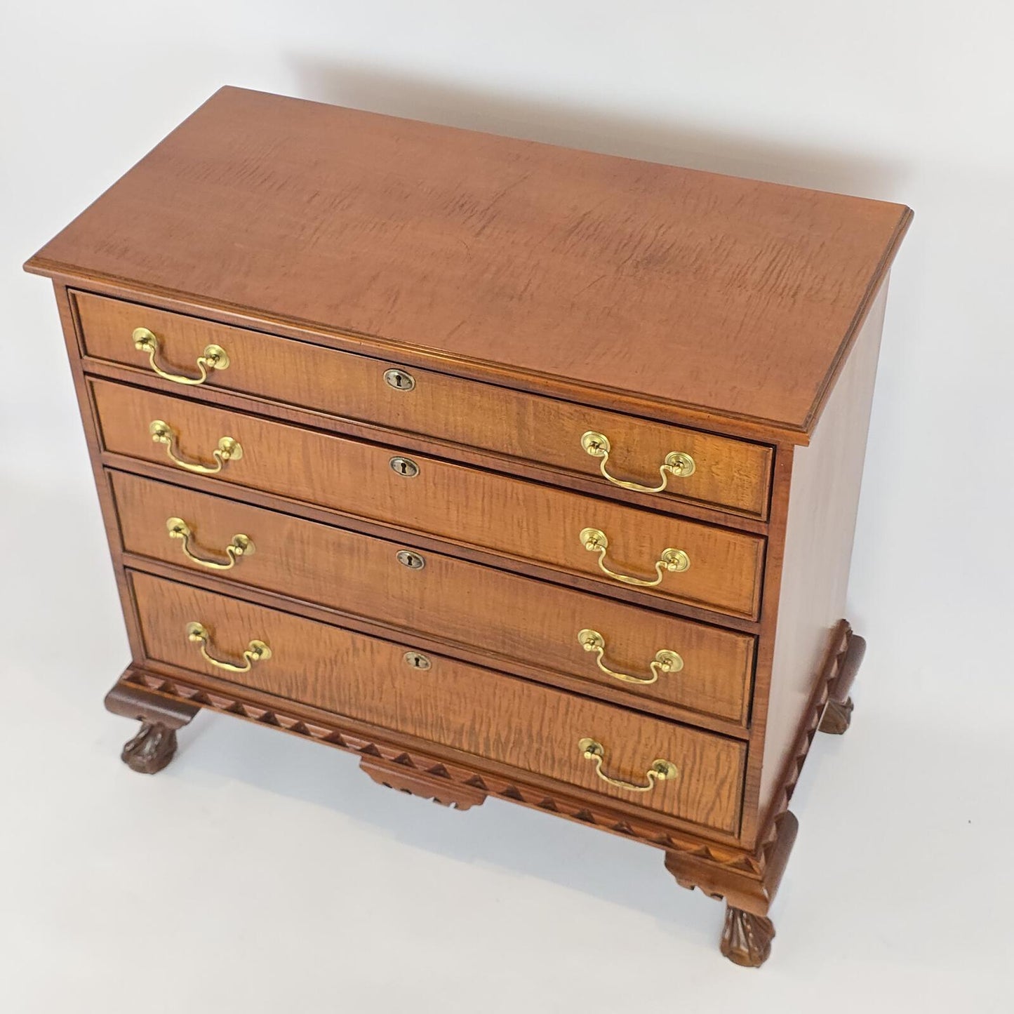 Vintage/Antique Kindel Tiger-Wood Chest of Drawers