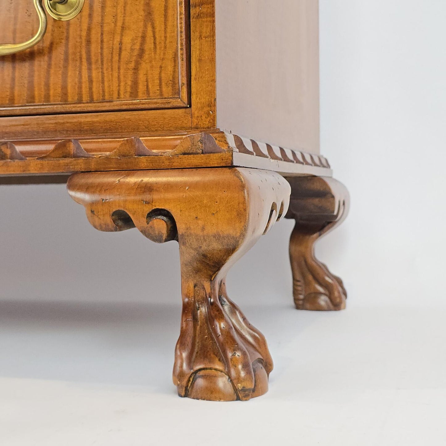 Vintage/Antique Kindel Tiger-Wood Chest of Drawers