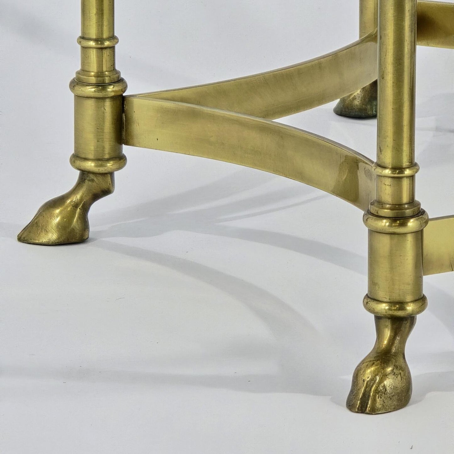 Lebarge Style Brass and Glass Side Table