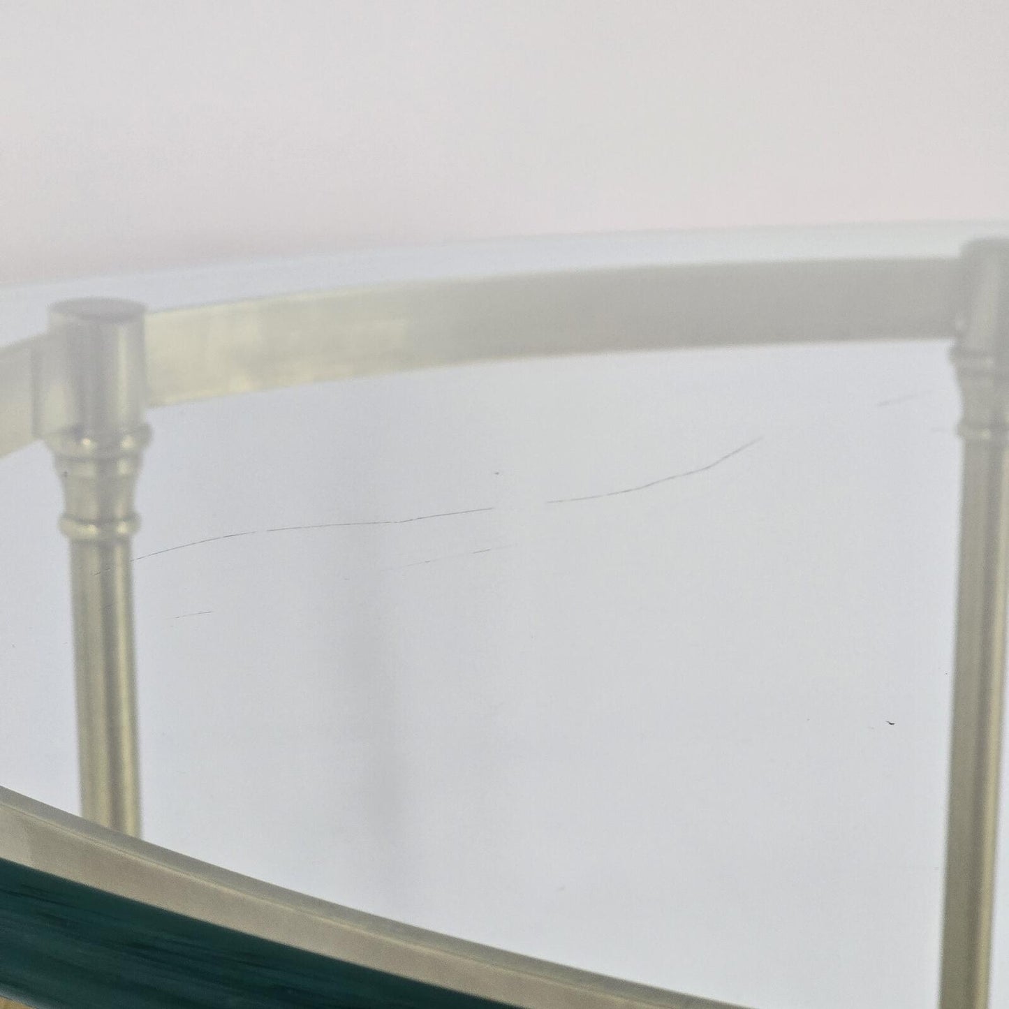 Lebarge Style Brass and Glass Side Table