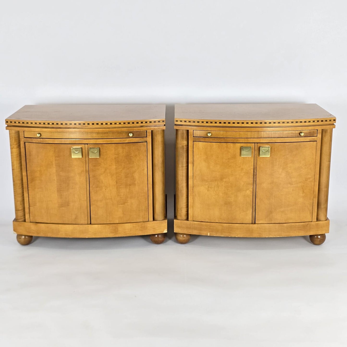 Hickory White "Genesis Collection" Biedermeier Style Cabinet Nightstands