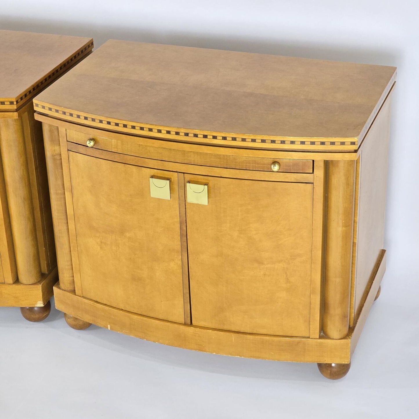 Hickory White "Genesis Collection" Biedermeier Style Cabinet Nightstands