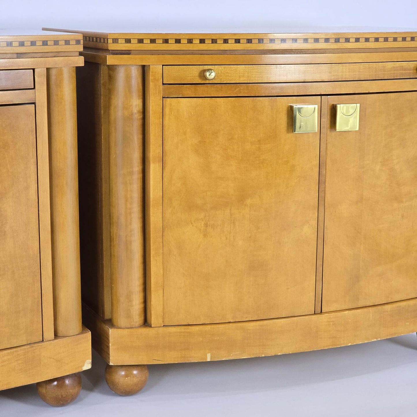 Hickory White "Genesis Collection" Biedermeier Style Cabinet Nightstands