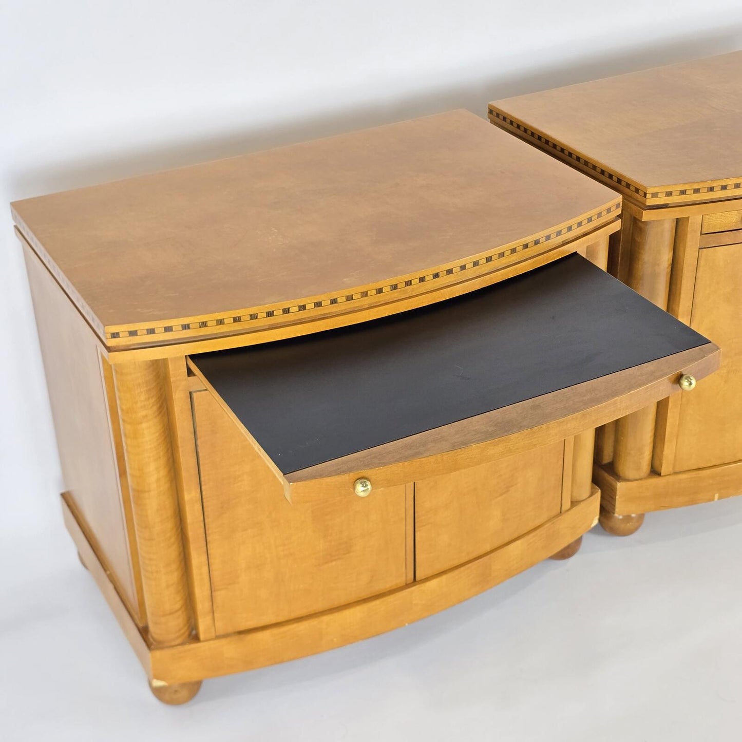 Hickory White "Genesis Collection" Biedermeier Style Cabinet Nightstands