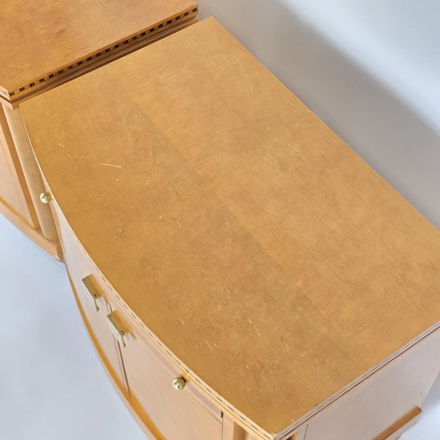 Hickory White "Genesis Collection" Biedermeier Style Cabinet Nightstands