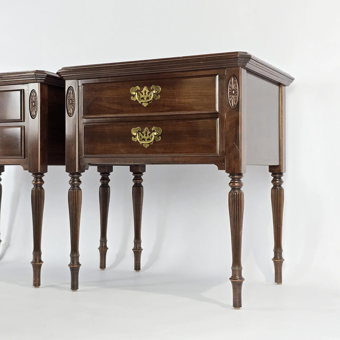 Vintage Ethan Allen "Georgian Court" Two-Drawer Nightstands - Buy 1 get 1 Free