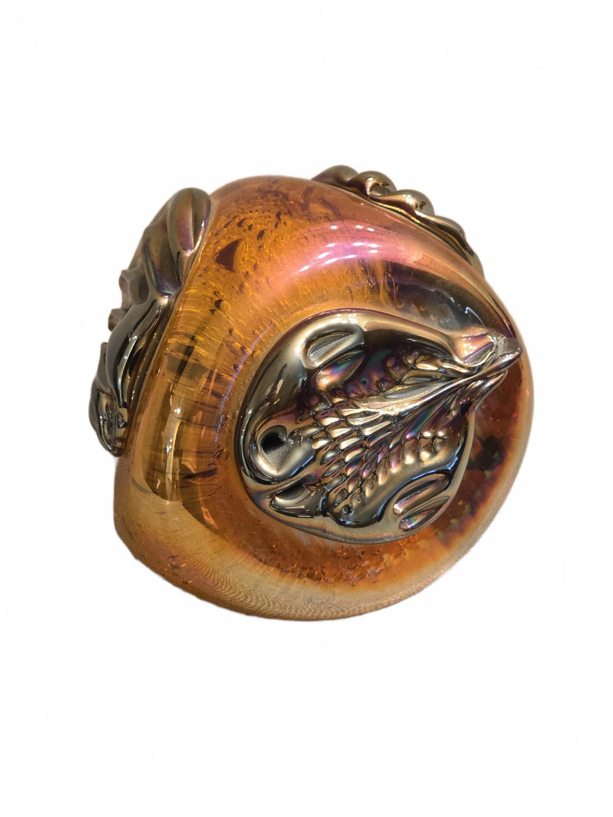 Rollin Karg Magnum Art Glass Paperweight Sculpture