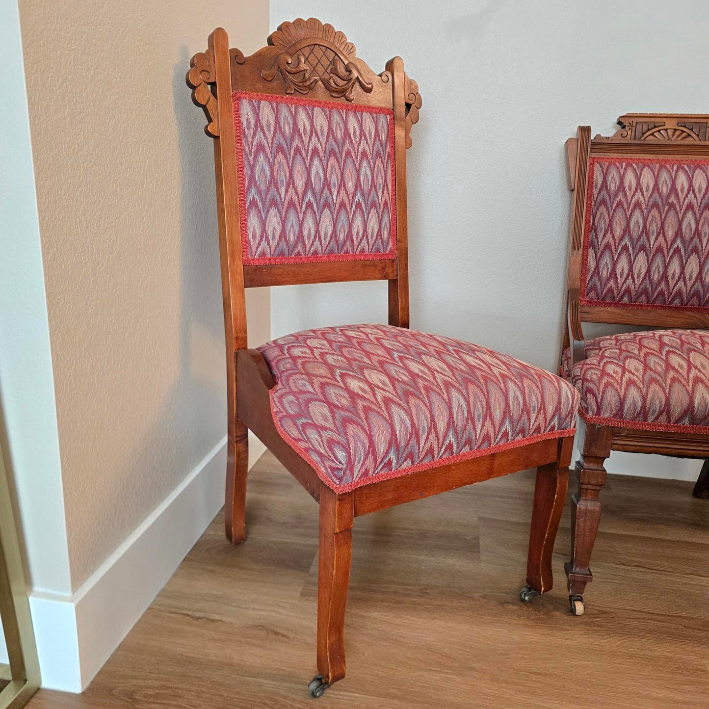 Antique Victorian Eastlake Style, Parlor Accent Chairs