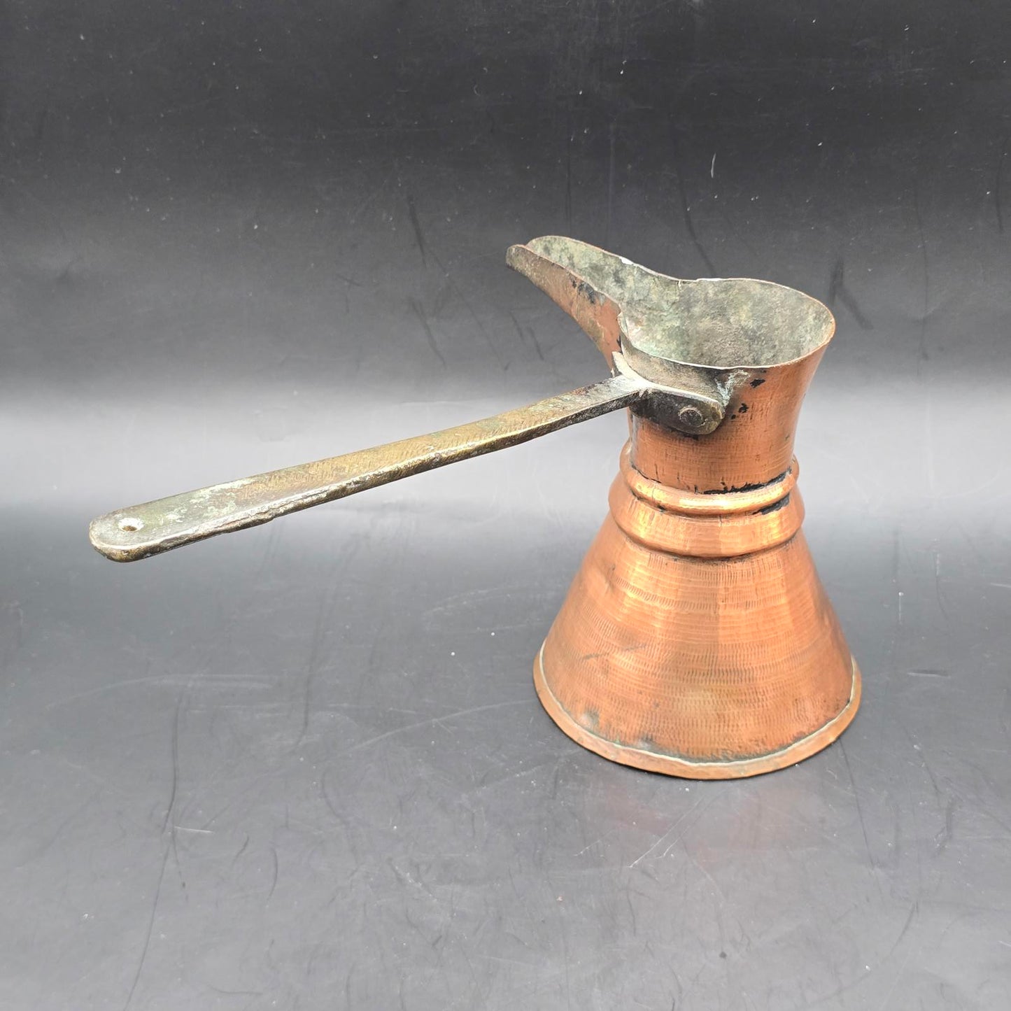 Vintage/Antique Copper Turkish Coffee Pot with Brass Handle